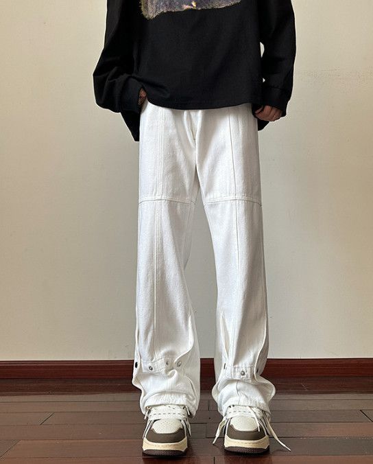 Japanese Brand Men's High-Street Vibe Slim-Fit Flared Cargo Jeans Size US 32 / EU 48 - 1 Thumbnail