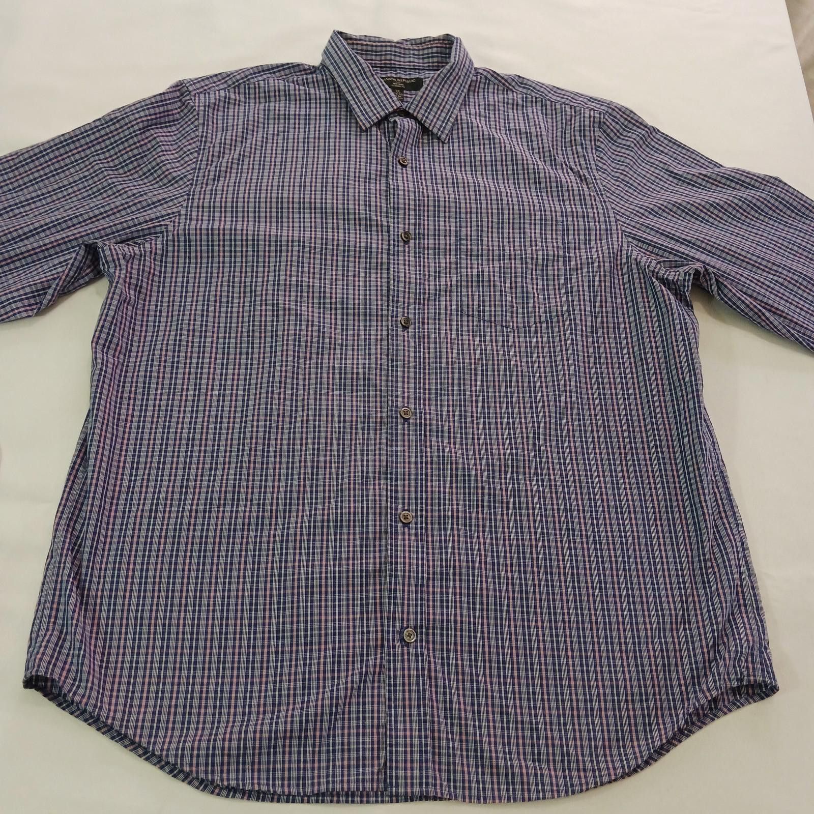 Banana Republic Banana Republic Classic Fit Men's Multicolor Plaid Shirt XL Size US XL / EU 56 / 4 - 8 Thumbnail