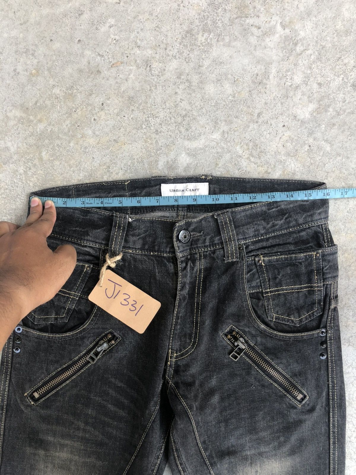 If Six Was Nine Japanese Urban Flared Jeans Double Waist Distressed Denim Size US 32 / EU 48 - 22 Thumbnail
