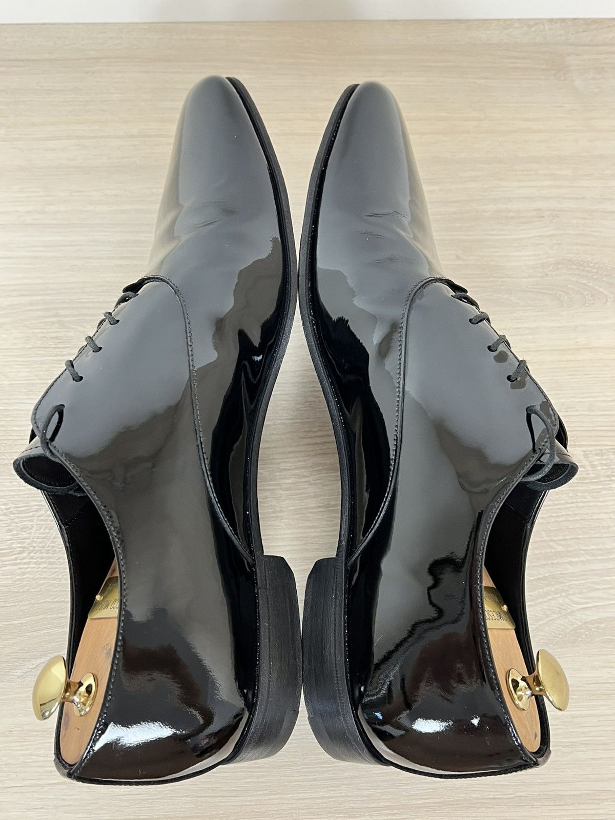 Prada Prada Black Spazzolato Leather Oxfords Size US 10.5 / EU 43-44 - 11 Thumbnail