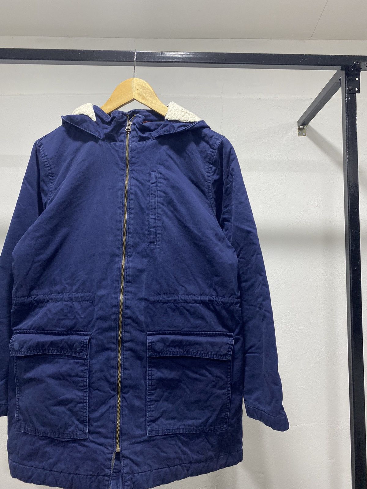 Vintage Vintage Blue Army Parka Hooded Size US M / EU 48-50 / 2 - 2 Thumbnail