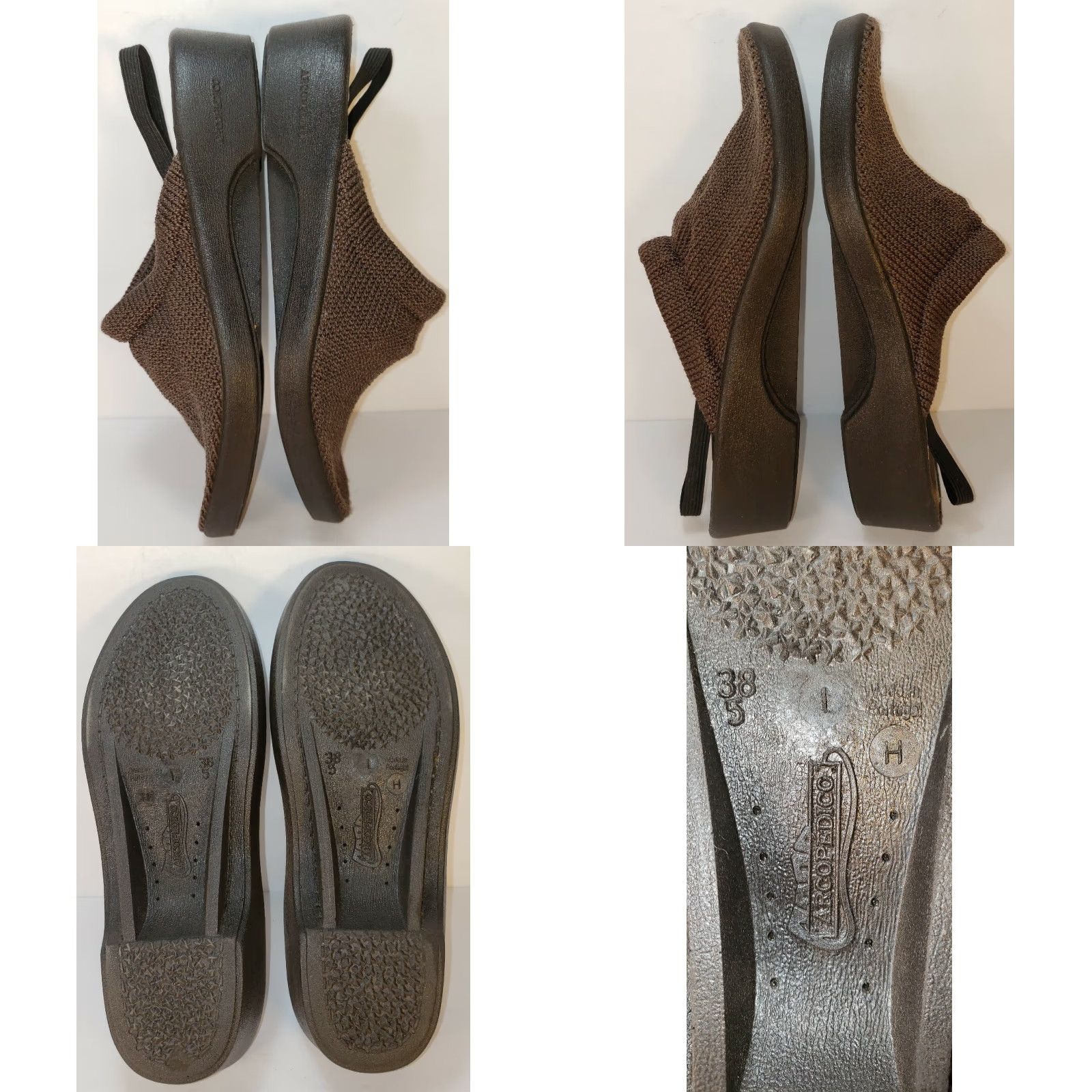 Vintage Arcopedico Slingback Sandal Women 7.5M 38.5EU Brown Knit Upper Leather Insole Sandal New Without Box Size US 8 / IT 38 - 8 Thumbnail