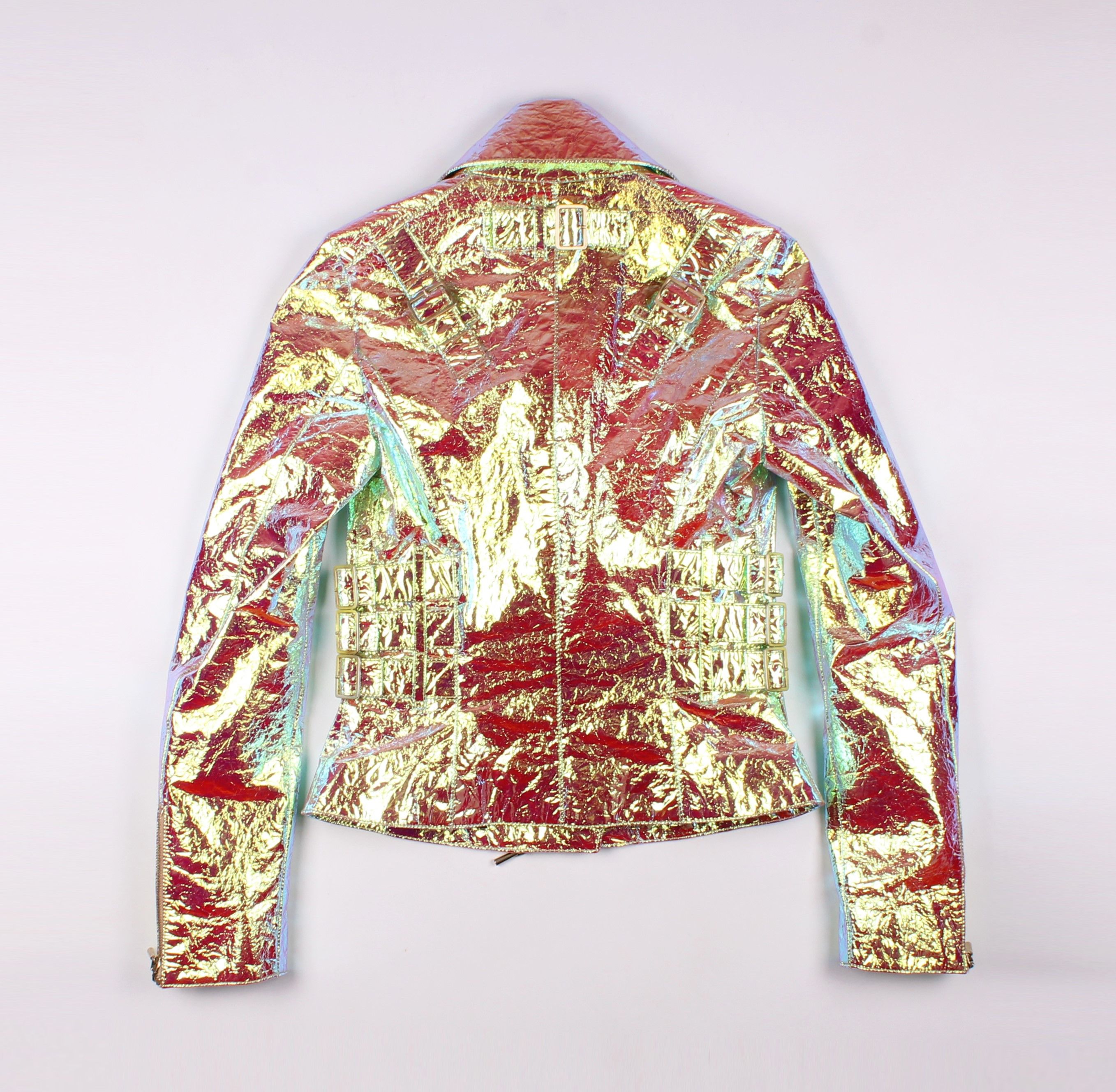 Blumarine Rare Blumarine FW 2012 Sparkle Runway Biker Jacket Size XS / US 0-2 / IT 36-38 - 9 Thumbnail