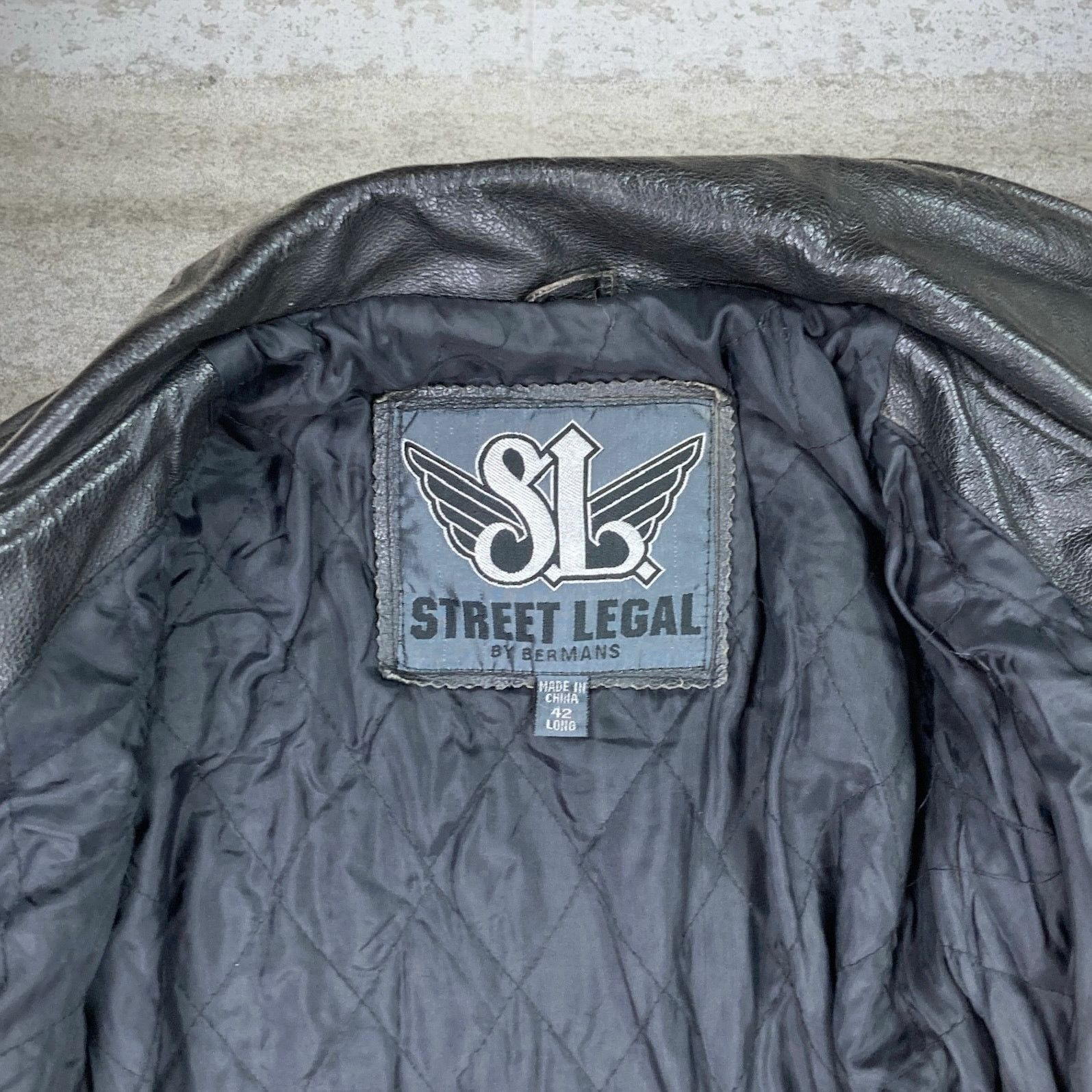 Vintage Vintage 90s Street Legal Genuine Leather Jacket Mens L Black Size US L / EU 52-54 / 3 - 4 Thumbnail