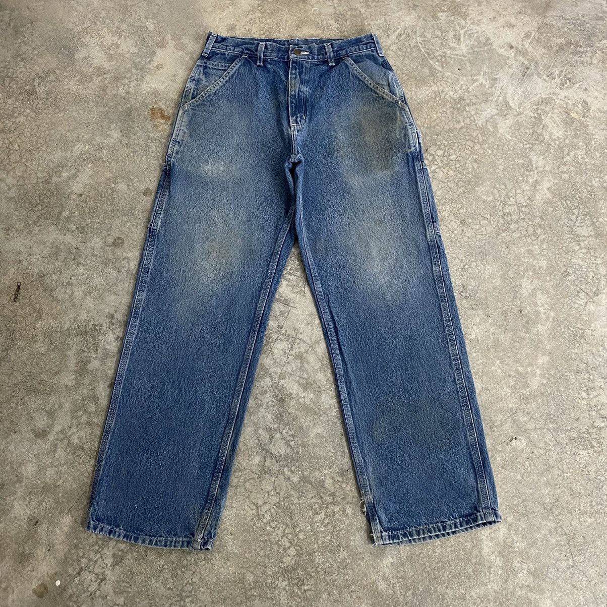 Carhartt Vintage Carhartt Faded Blue Carpenter Work Denim Jeans Size US 30 / EU 46 - 2 Thumbnail