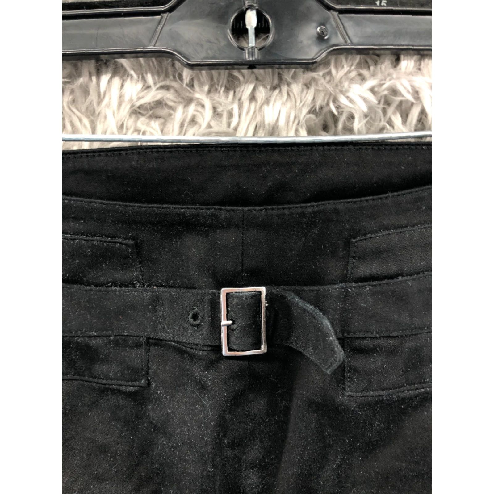 Express Express Womens Skirt Pencil Knee Length Black Slit Belt Buckle Fastener 0 Size Regular Cotton Polyester Spandex Denim Solid Blue!!! Size 25" / US 0 / IT 36 - 4 Thumbnail