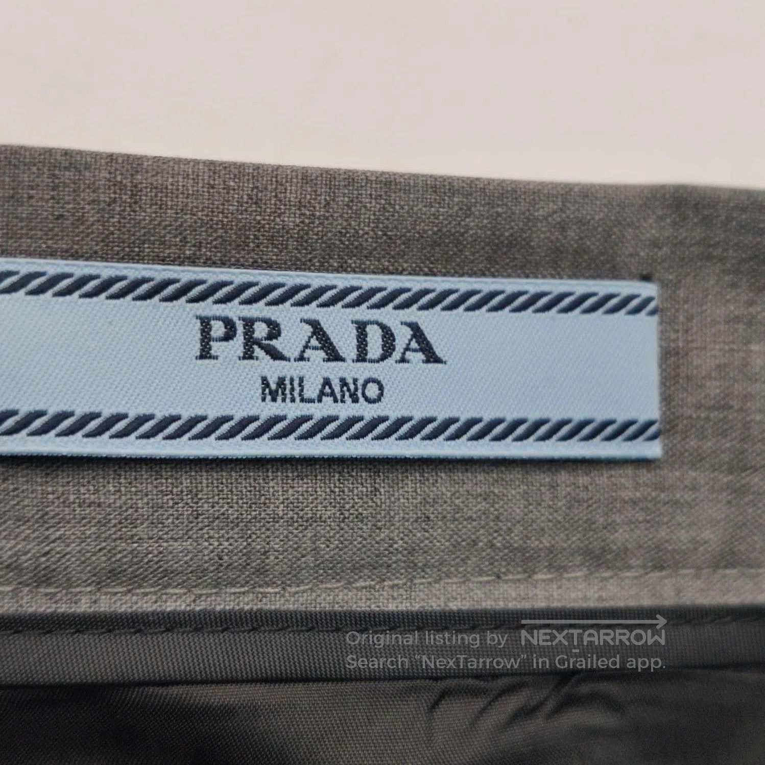 Prada Prada Grey Pleated Wool Midi Skirt . Size 35" - 5 Thumbnail
