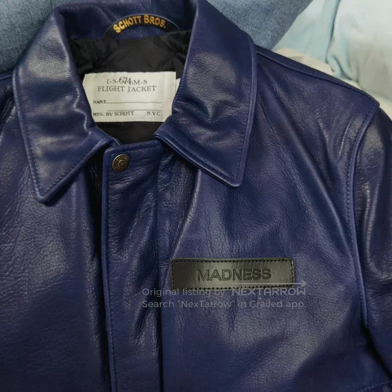 Schott Schott Co-branded indigo dyed leather coat Size US M / EU 48-50 / 2 - 5 Thumbnail