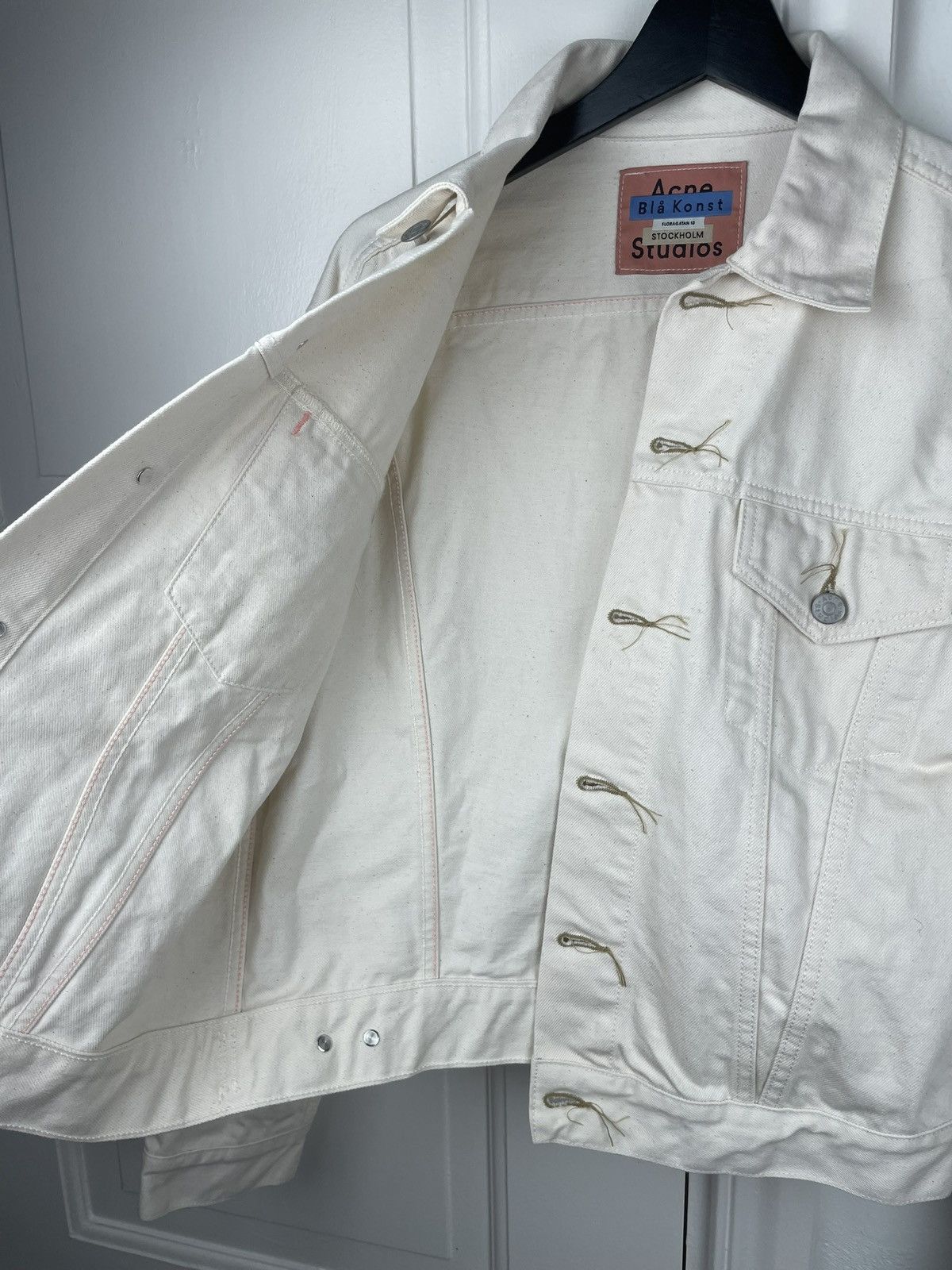Acne Studios Acne Studios ❤️‍🔥 1998 ivory denim denim jacket coat Size US M / EU 48-50 / 2 - 7 Thumbnail