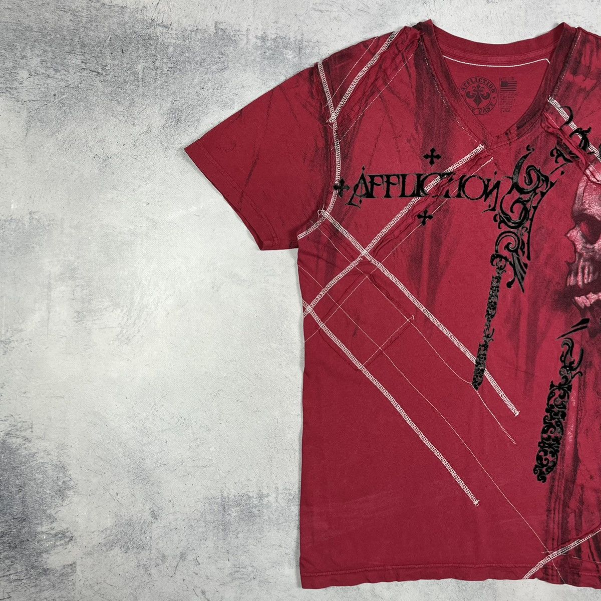 Affliction Vintage Affliction Skulls y2k crazy T shirt 00’s Size US M / EU 48-50 / 2 - 4 Thumbnail