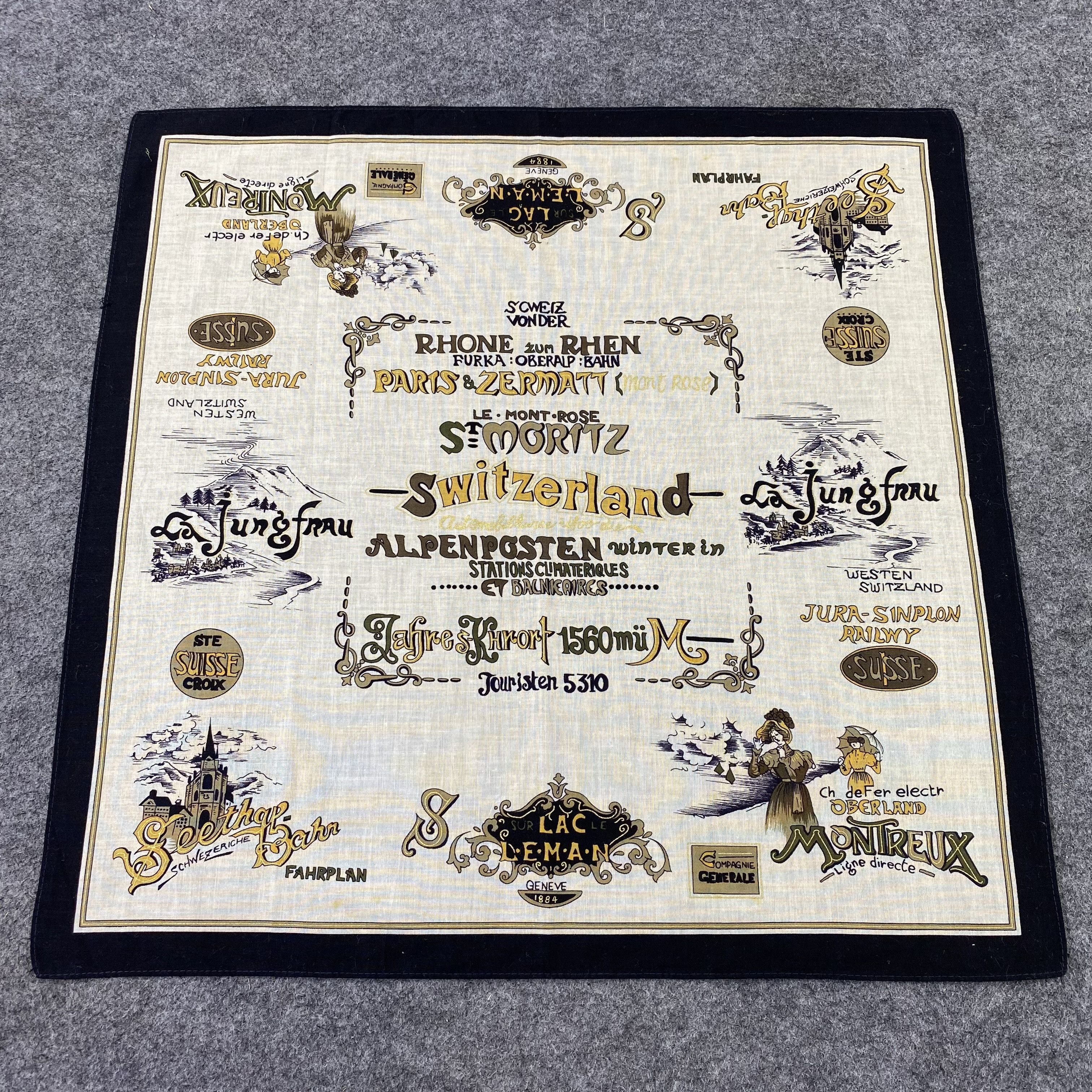 Designer Switzerland Handkerchief / Bandana / Neckerchief-B1391 Size ONE SIZE - 3 Thumbnail