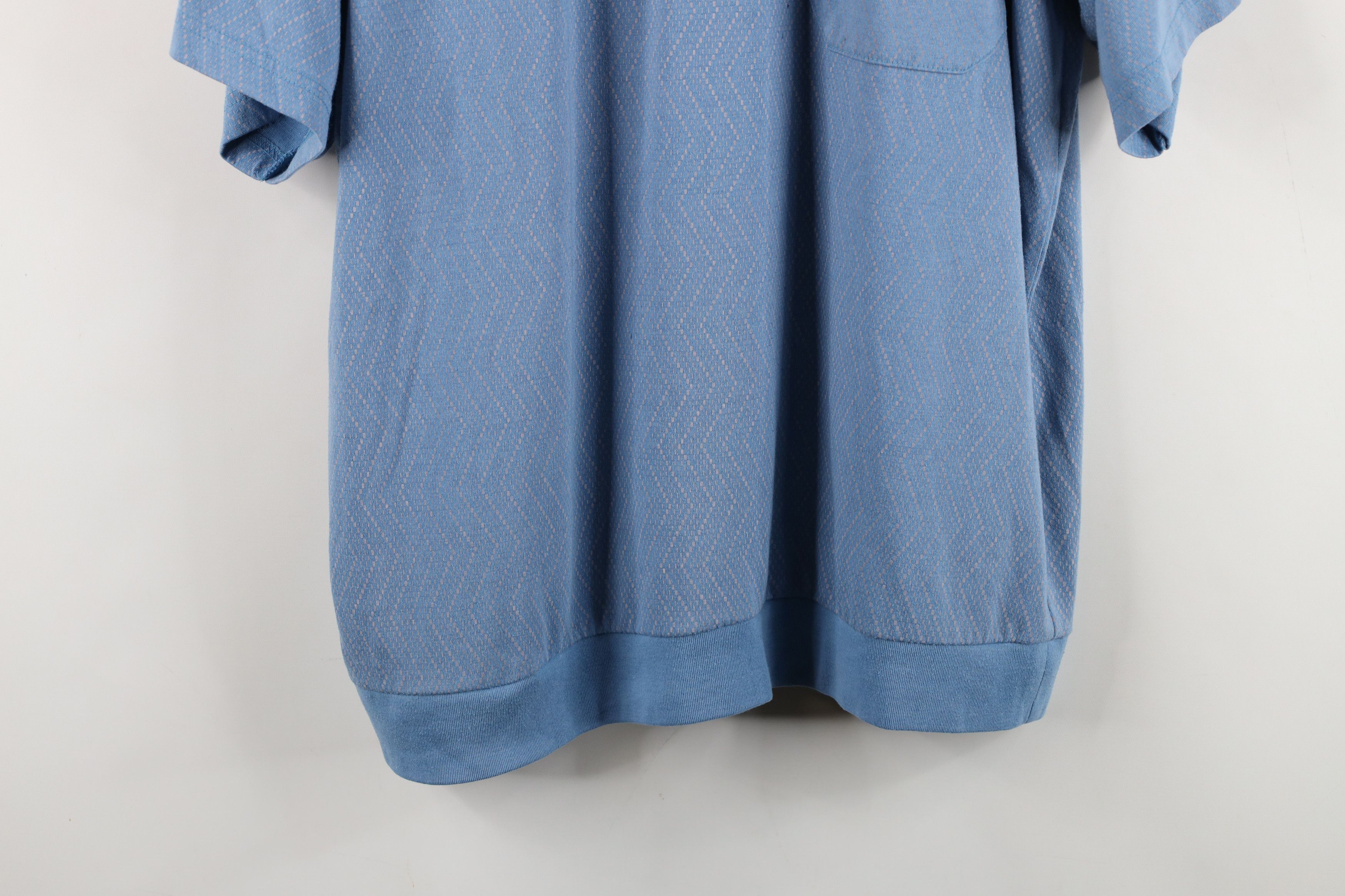 Vintage Vintage 90s Streetwear Zig Zag Wavy Knit Pullover Polo Shirt Size US XXL / EU 58 / 5 - 3 Thumbnail