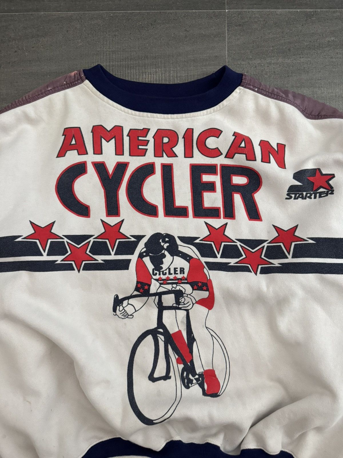 Starter 80-90s Vintage Starter American Cycler Crewneck Sweater Size US XL / EU 56 / 4 - 3 Thumbnail