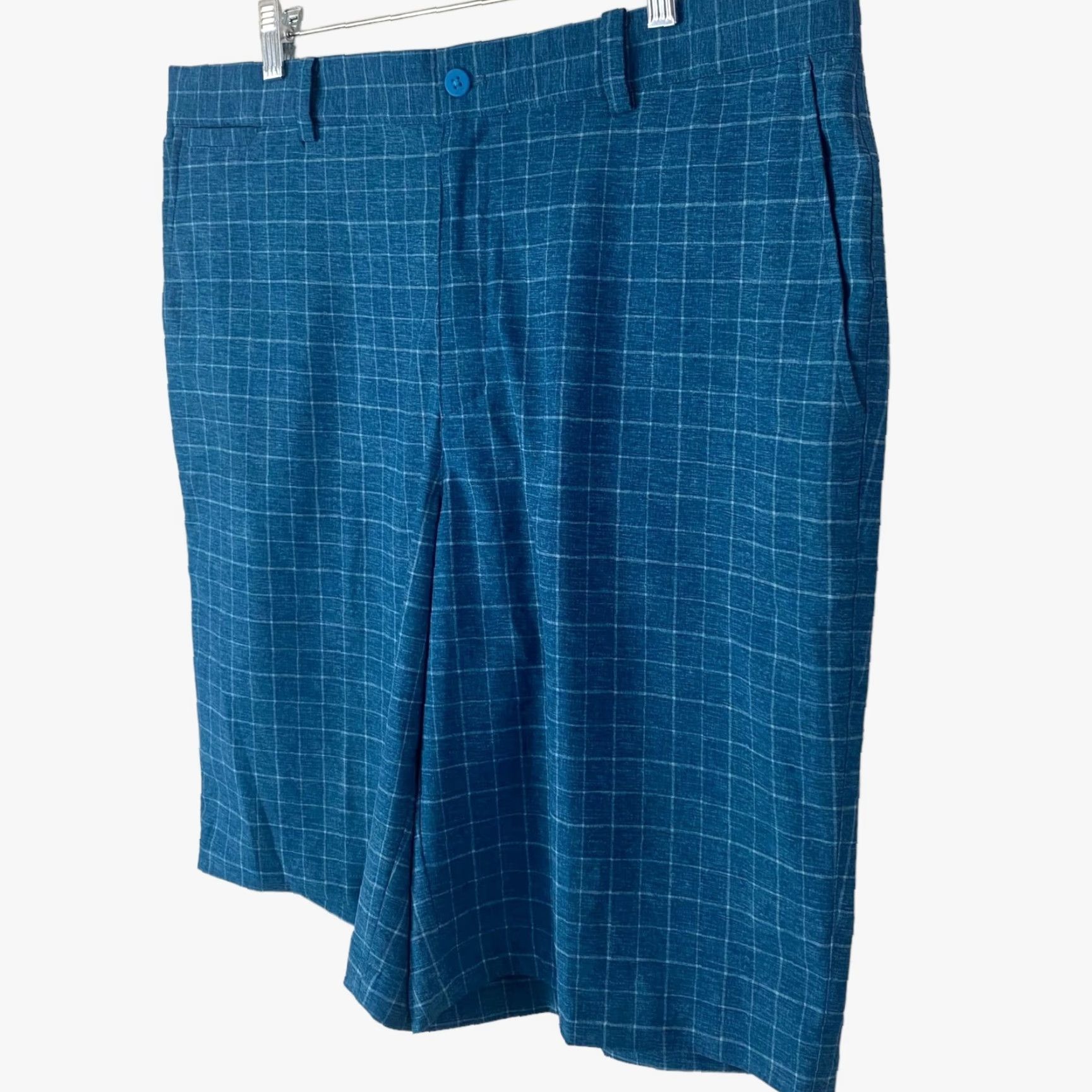 Nike Nike Golf Dri-Fit Fairway Plaid Flat-Front Shorts Blue Men 38 Athletic Stretch Size US 38 / EU 54 - 2 Thumbnail