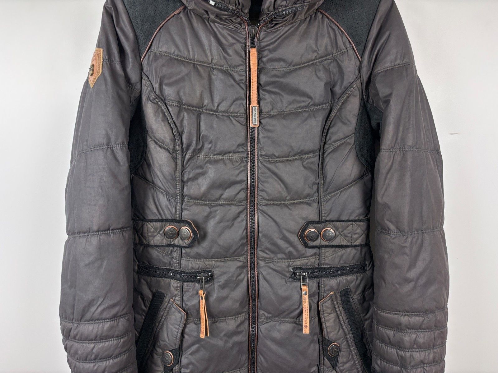 Naketano Womens Naketano Full Zip Parka Warm Jacket Brown Size M Size M / US 6-8 / IT 42-44 - 3 Thumbnail