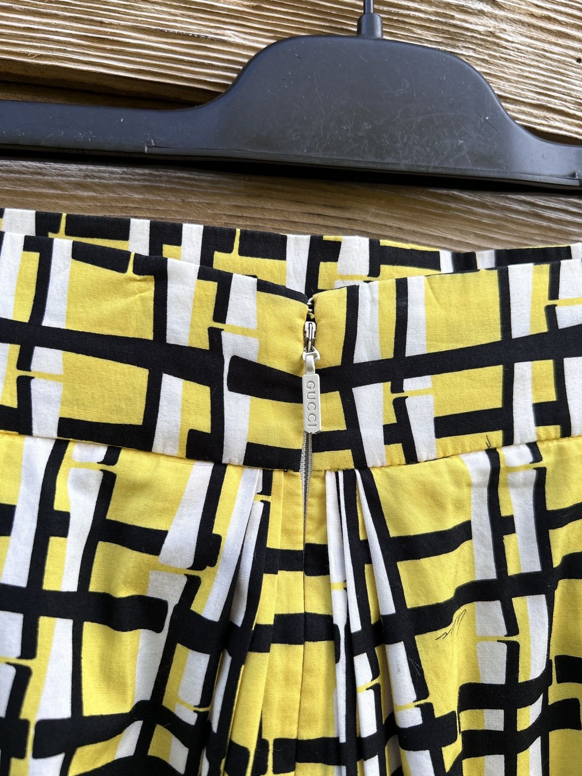 Gucci 00s Vintage Gucci Plaid Checkered Midi Skirt In Yellow 40 Size 27" / US 4 / IT 40 - 7 Thumbnail