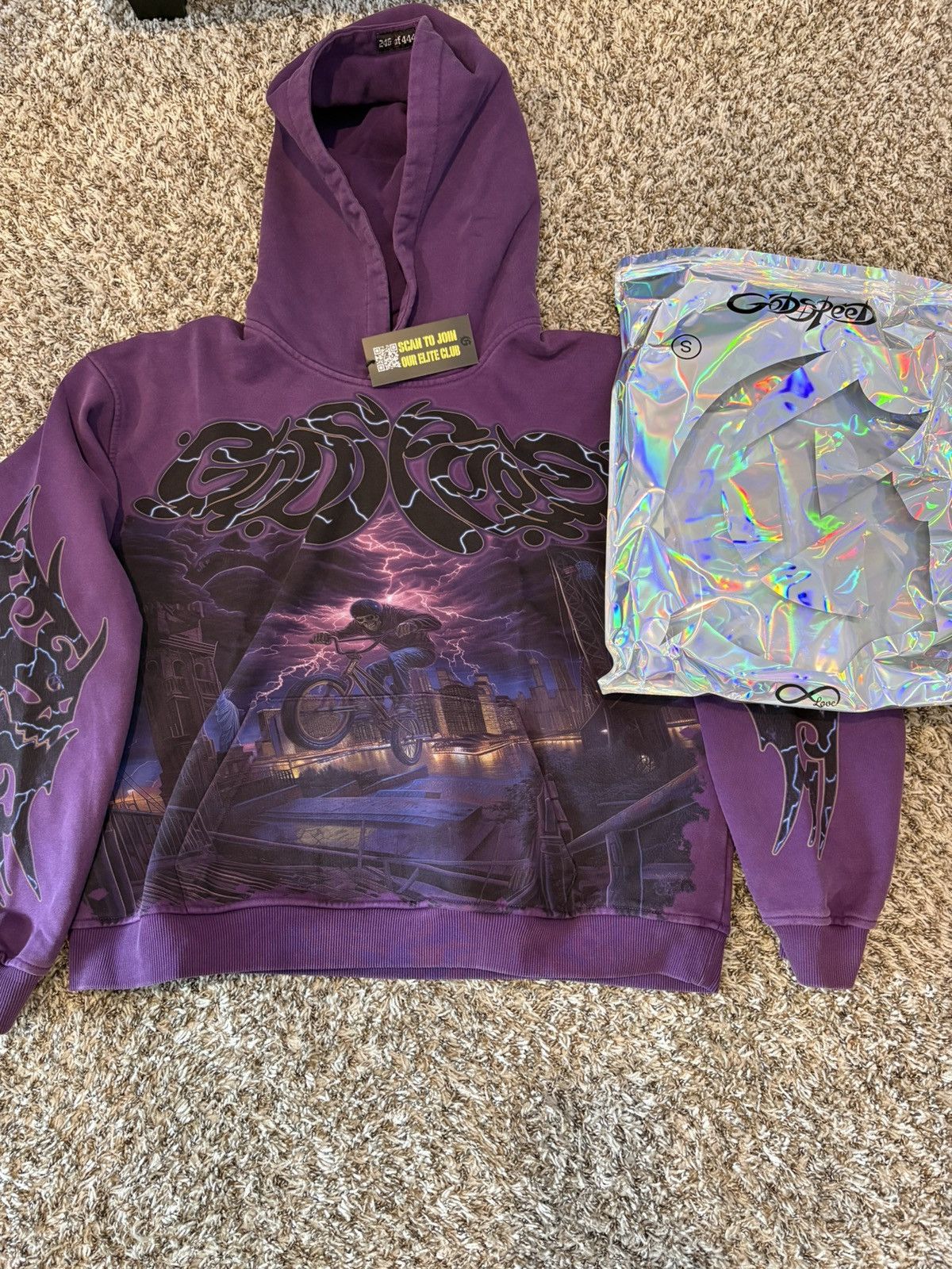 Godspeed B.M.X. Hoodie (Purple) Size US S / EU 44-46 / 1 - 7 Thumbnail