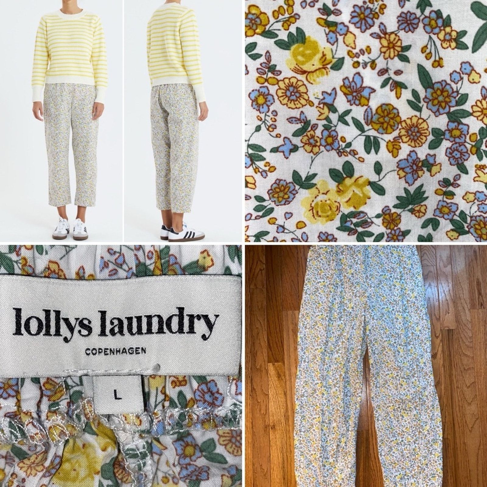 Engineered Garments Lollys Laundry Garmentory Maisie Yellow Cotton Floral Pant L Size 34" / US 12 / IT 48 - 1 Thumbnail