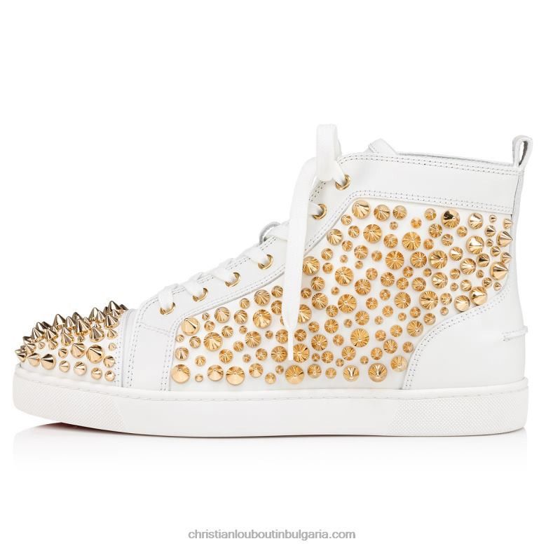 Christian Louboutin o1s1wg110924 Louis Spikes 2022 Sneakers in White Size US 11 / EU 44 - 3 Thumbnail