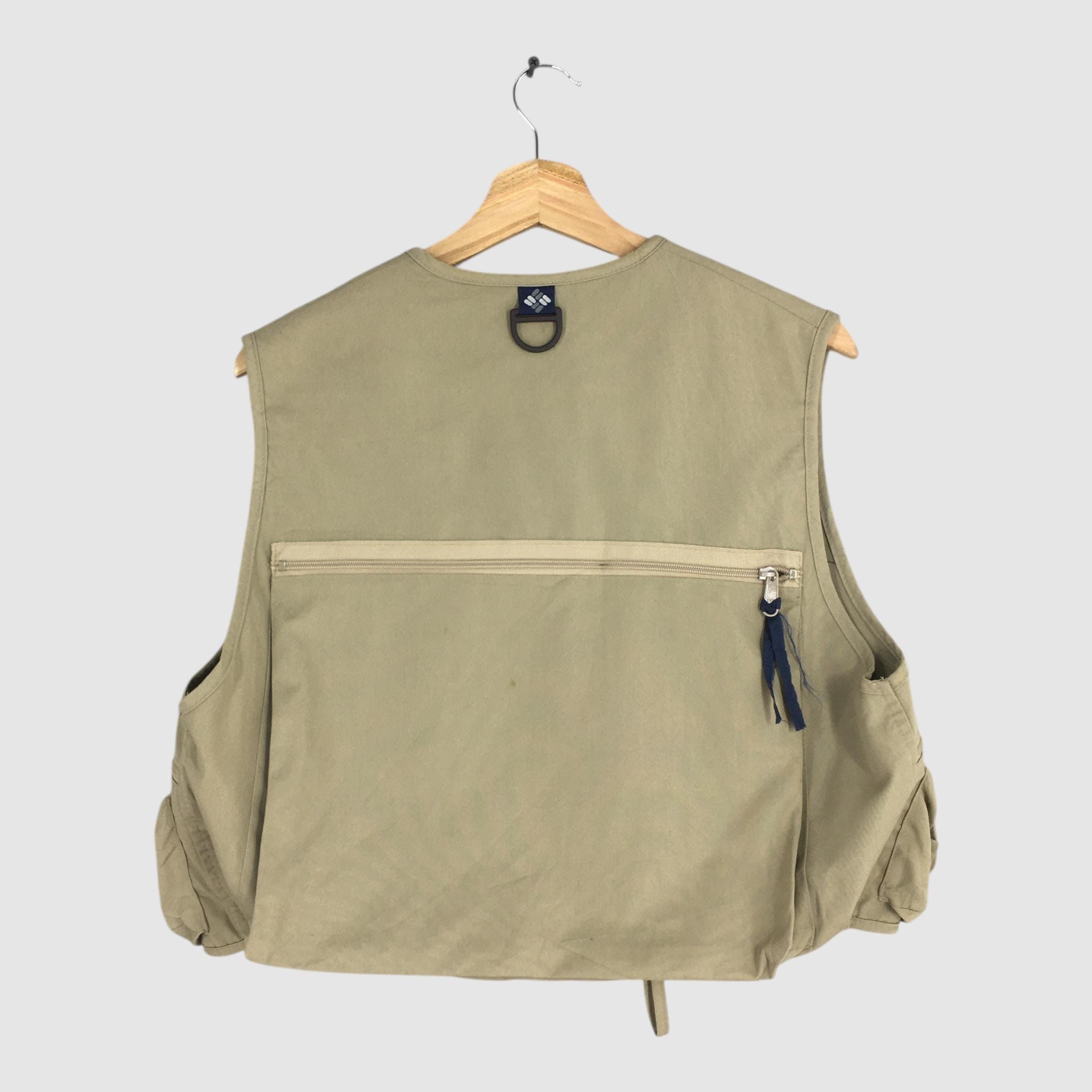 Columbia Vintage 90's Columbia Tactical Vest Beige Jacket Medium Size US L / EU 52-54 / 3 - 7 Thumbnail