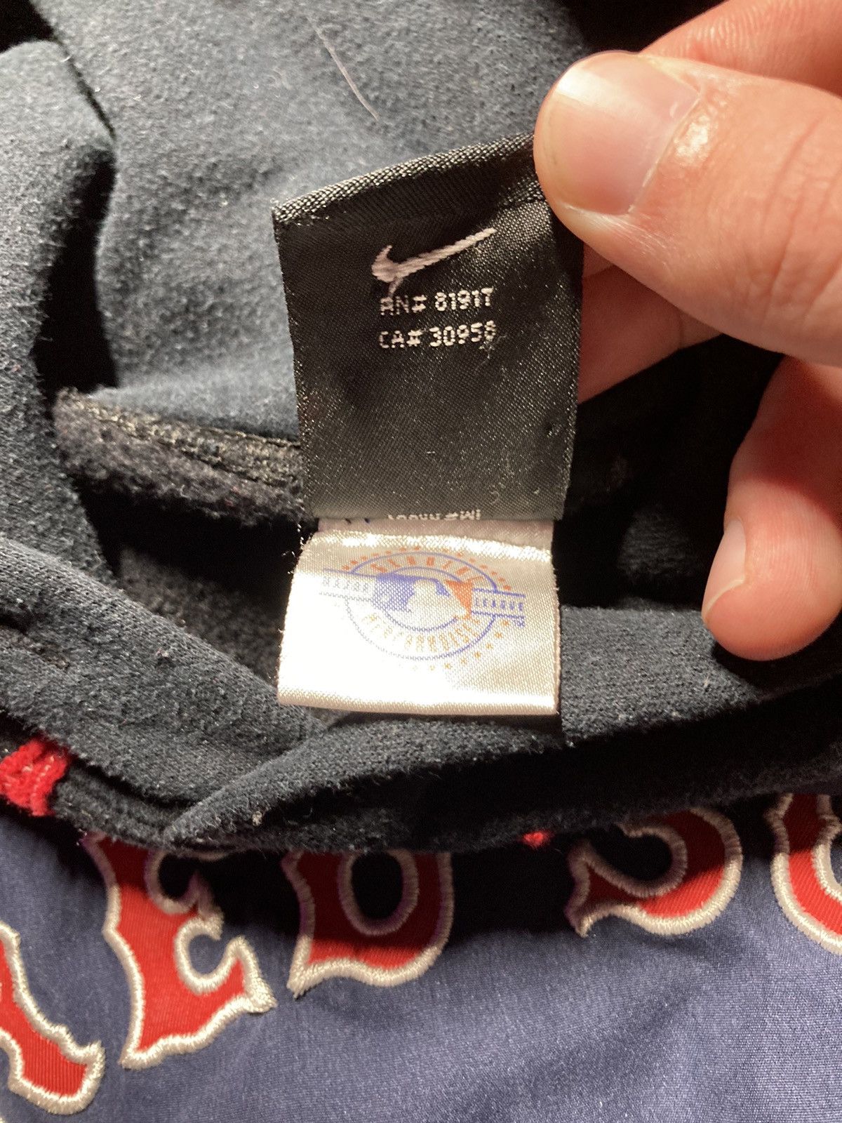Nike × Vintage ⛩️Nike Custom Hoodie Rare Y2K Punk Rock Cross Red Sox biglogo Size US M / EU 48-50 / 2 - 7 Thumbnail