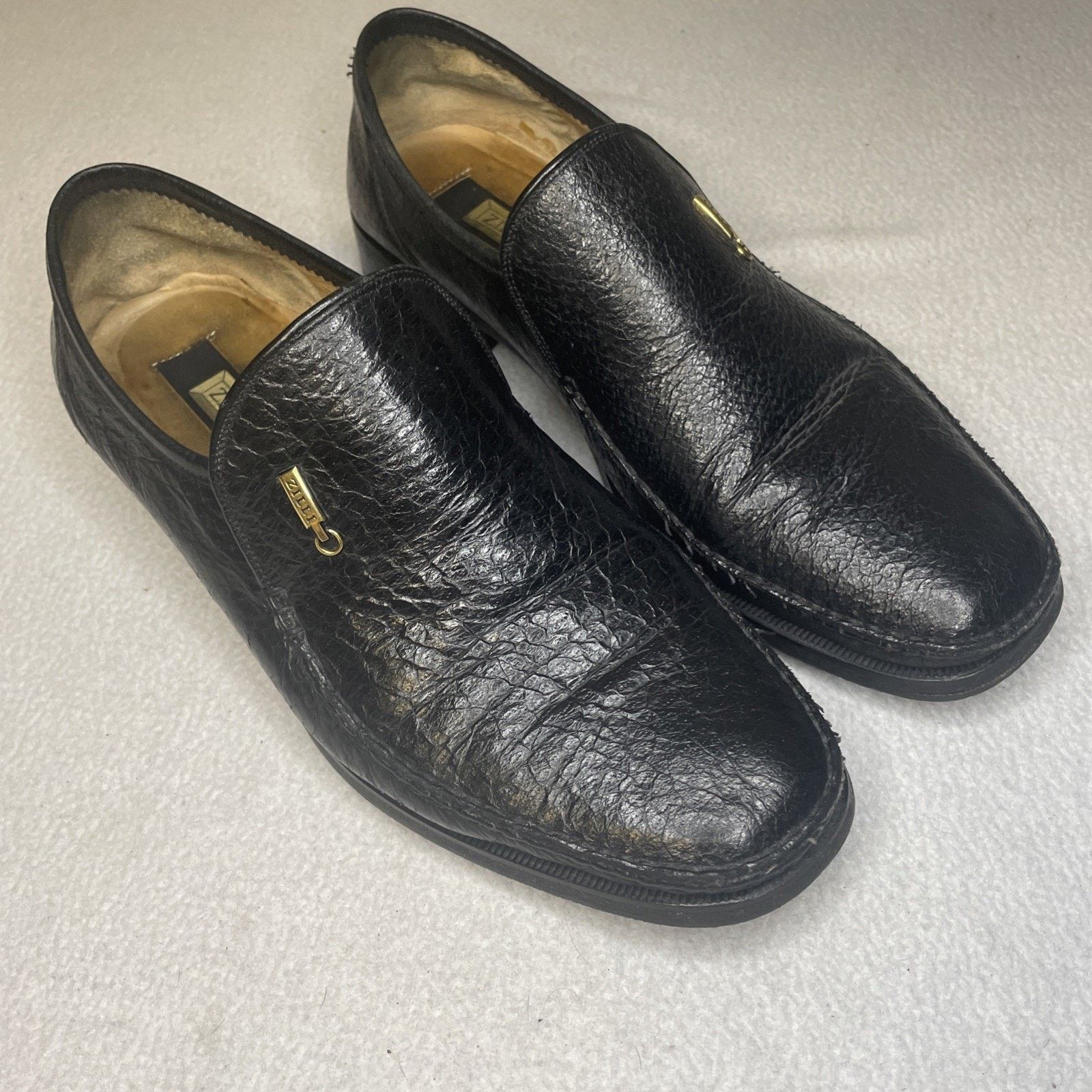 Zilli Authentic ZILLI Handmade Italian Black Leather Loafers Size US 11 / EU 44 - 1 Thumbnail