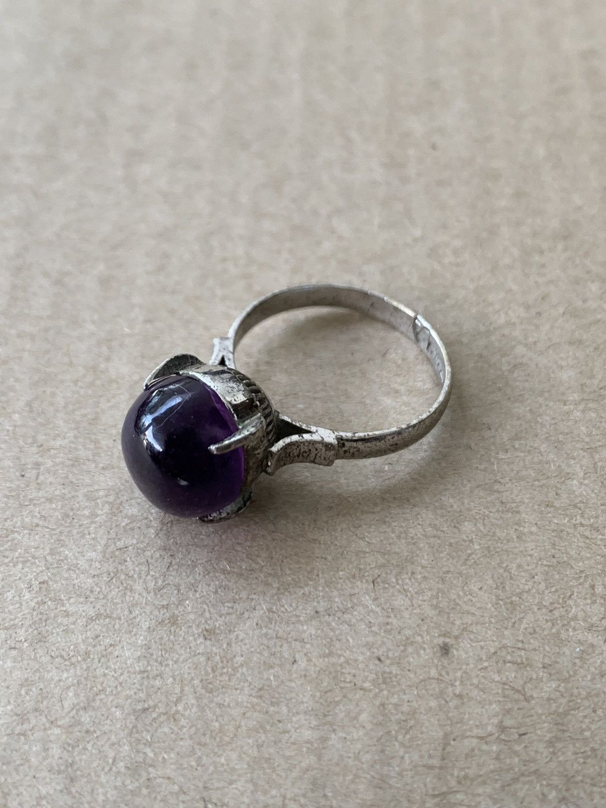 Jewelry VINTAGE AMETHYST WHITE GOLD 18k RING Size ONE SIZE - 4 Thumbnail
