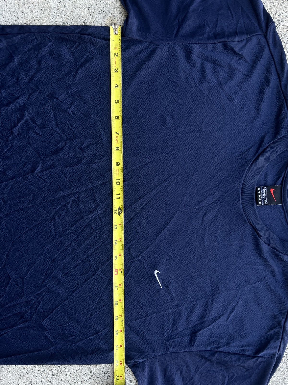 Nike 1990s Vintage Nike Navy Embroidered Swoosh Fleece Shirt Size US XL / EU 56 / 4 - 5 Thumbnail