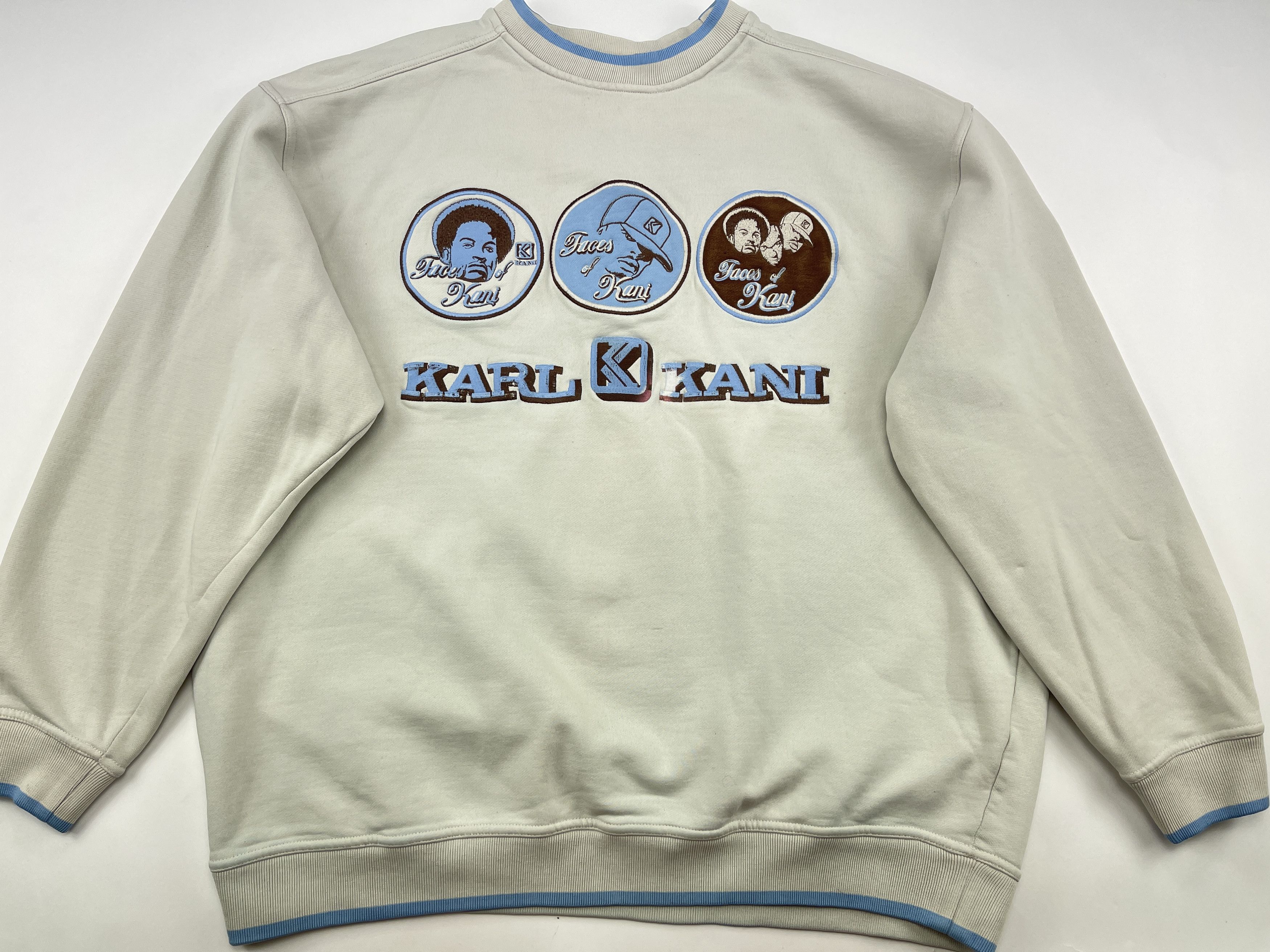 Karl Kani KARL KANI sweatshirt, beige, vintage Kani Faces, 90s size XL Size US XL / EU 56 / 4 - 1 Thumbnail