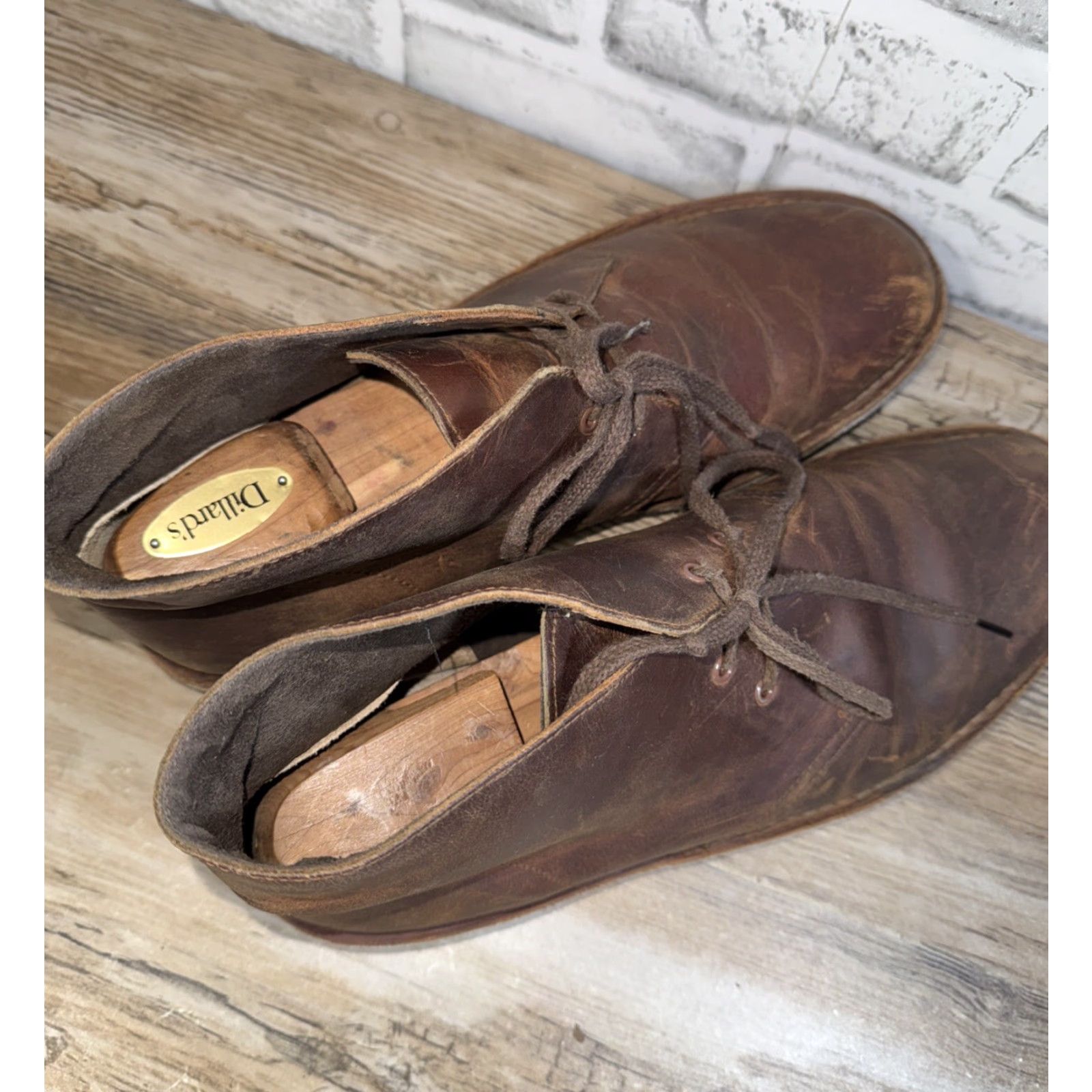 Clarks Clarks Boots Chukka Mens Size 11 Brown Leather Lace Up Ankle Casual Comfort Cushioned Leather Bushacre Everyday Size US 11 / EU 44 - 5 Thumbnail