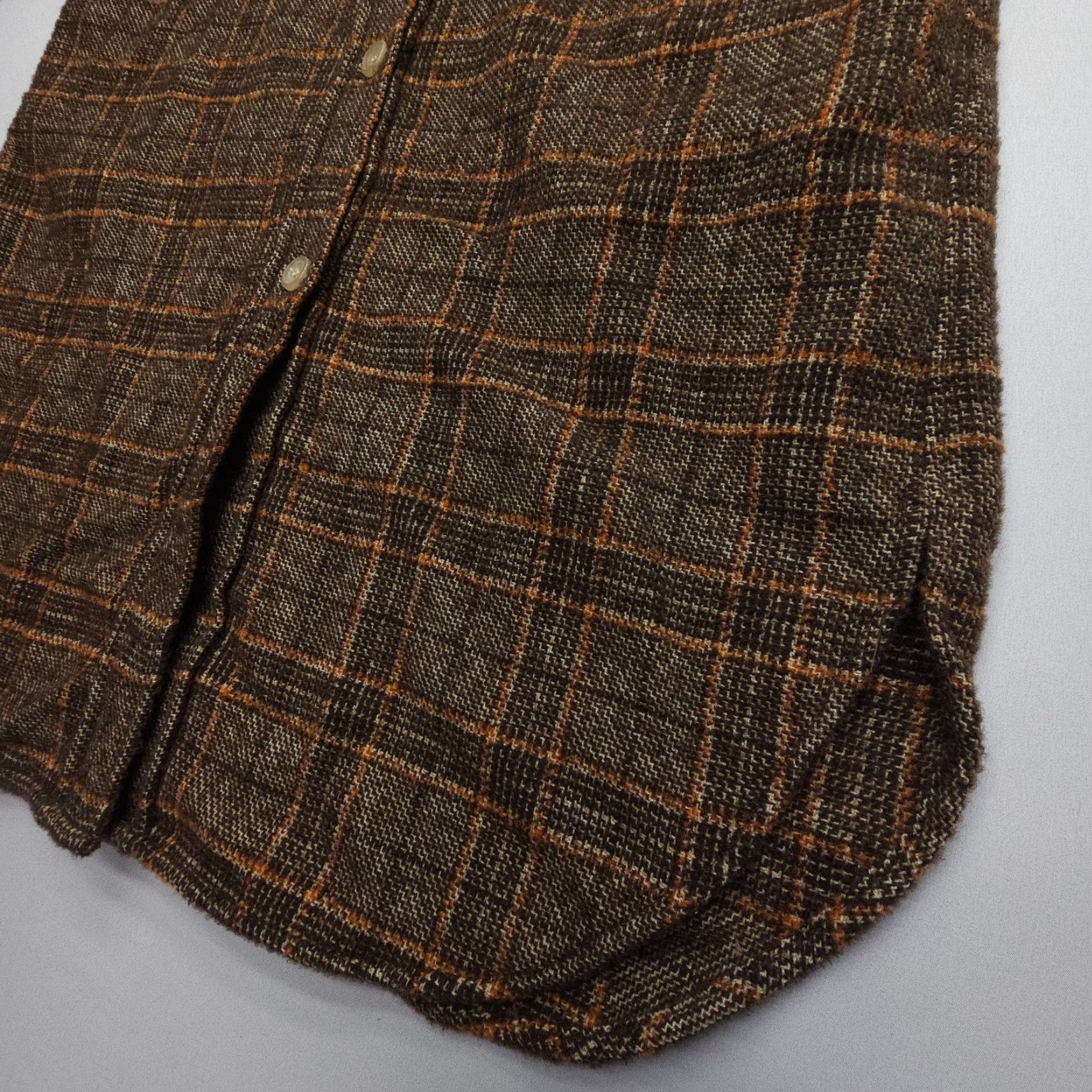 Frank & Eileen VINTAGE Frank & Eileen Gavin Wool Shirt Jacket Womens Small Plaid Oversized Lagenlook Adult Small Brown Polo Ecology? Size S / US 4 / IT 40 - 6 Thumbnail