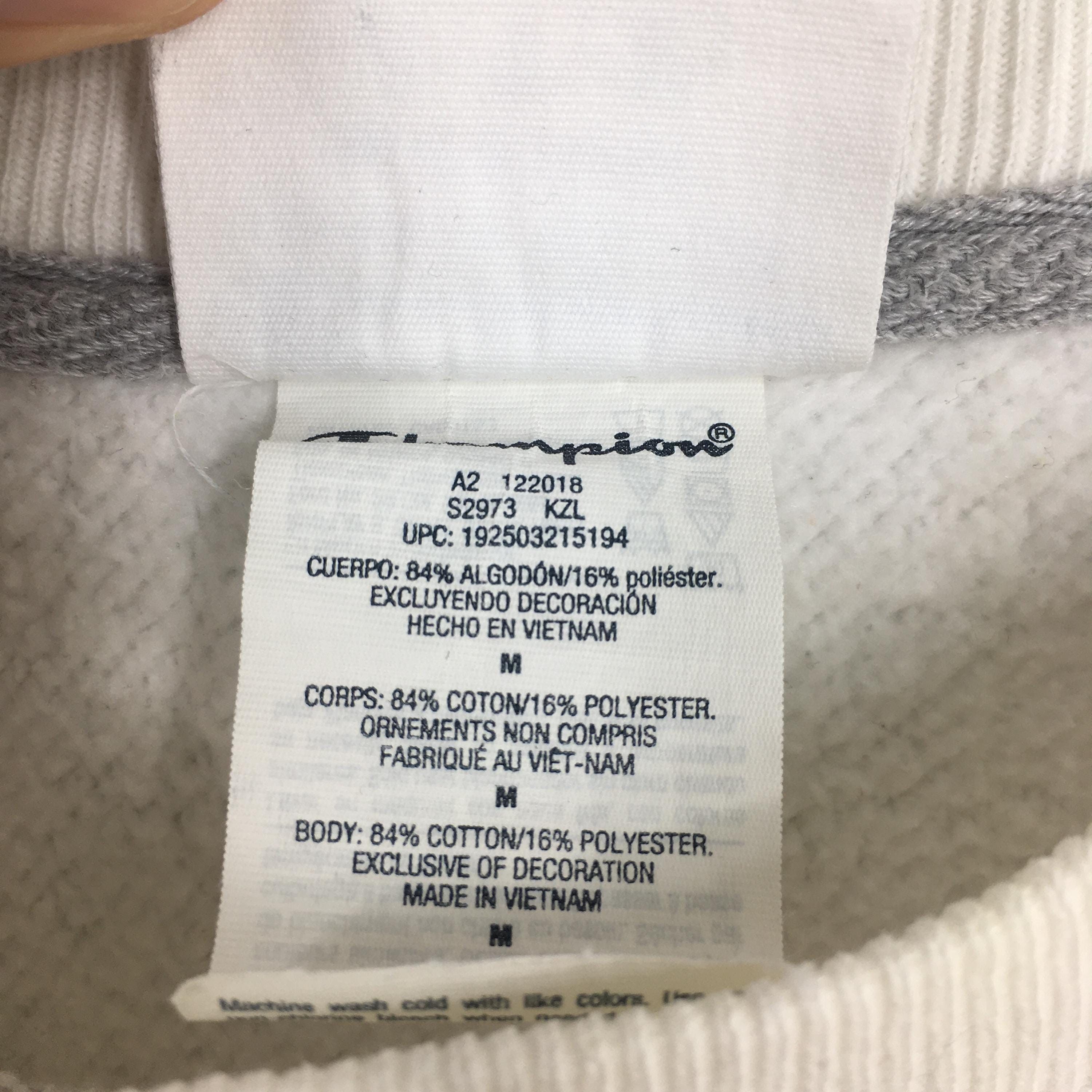 Champion × Vintage Vintage Y2K Champion Reverse Weave White Sweatshirt Medium Size US M / EU 48-50 / 2 - 7 Thumbnail