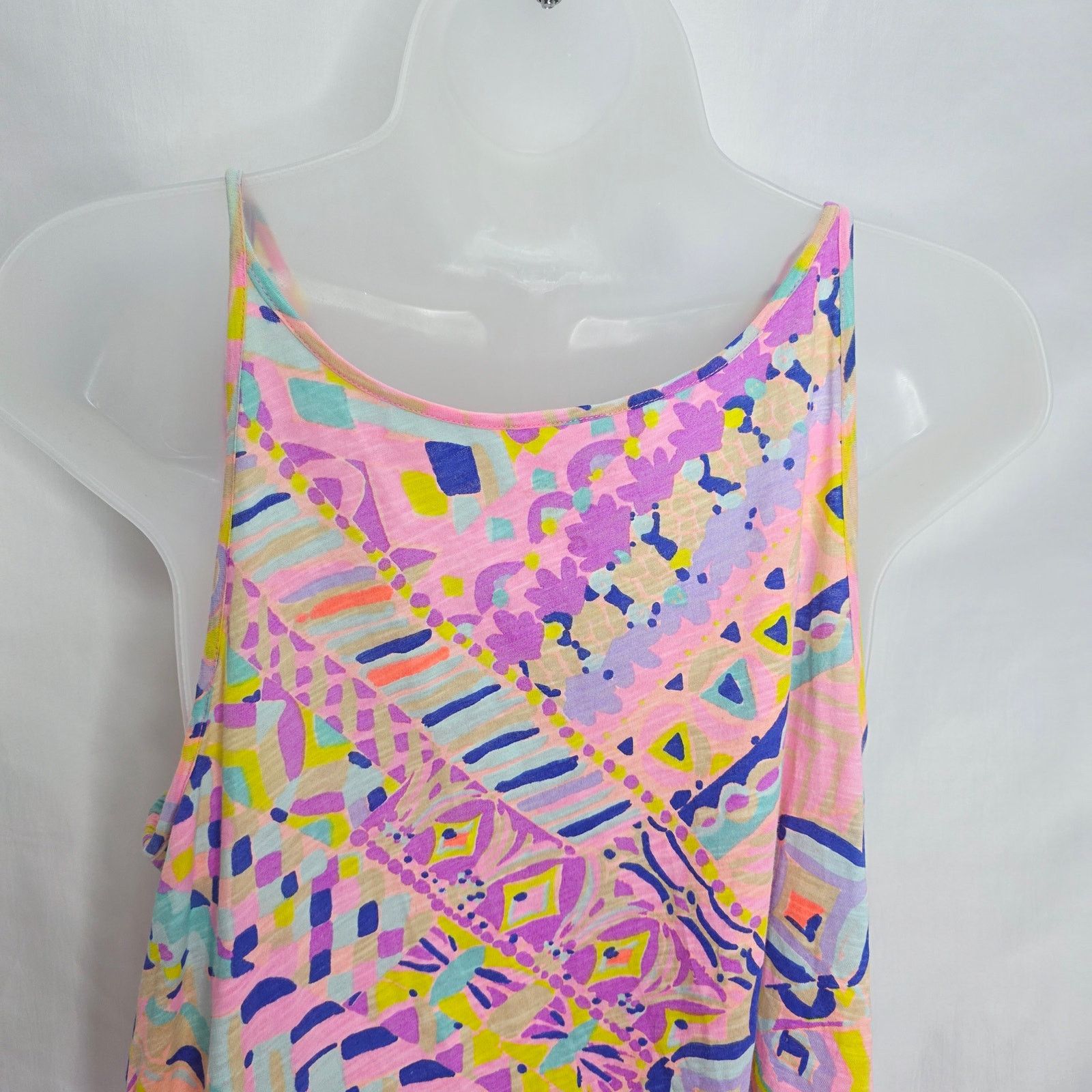 Lilly Pulitzer Lilly Pulitzer Multi Colored Auden Tank Top W Tassels Large Size L / US 10 / IT 46 - 10 Thumbnail