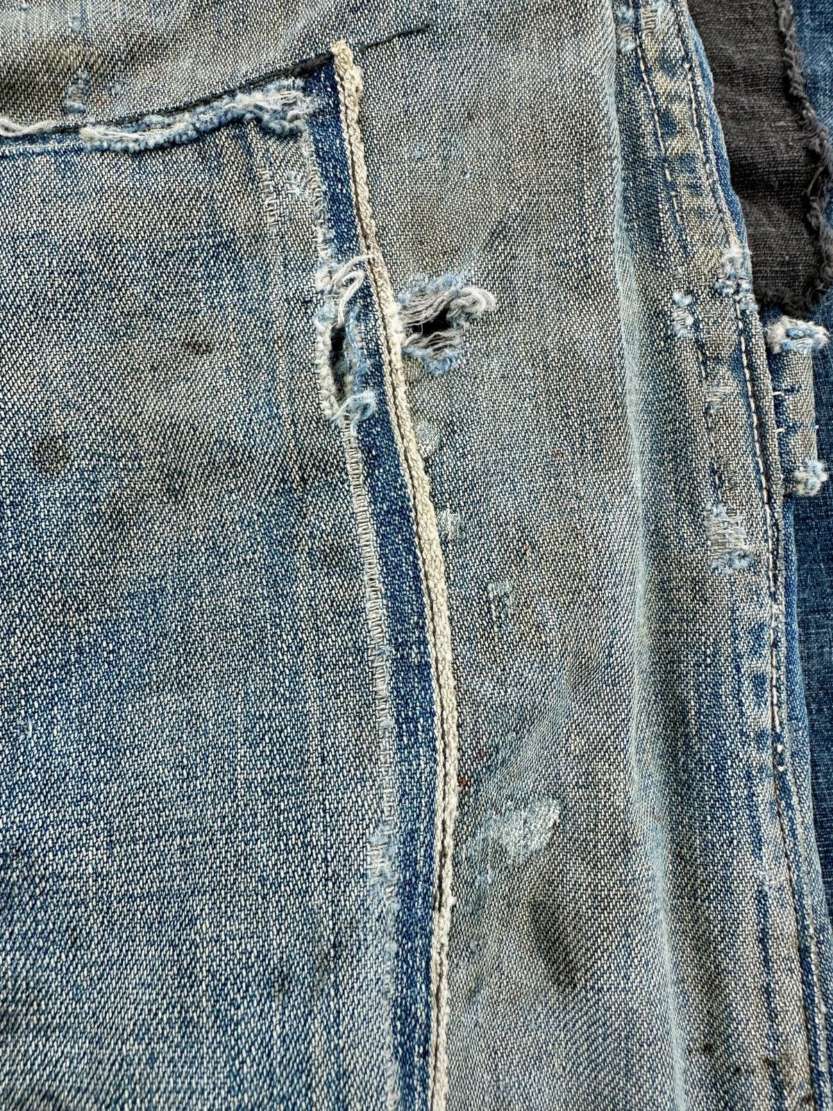 Lee 40s Trashed Union Sanforized Jelt Denim patchwork farmer bib Size US 38 / EU 54 - 7 Thumbnail