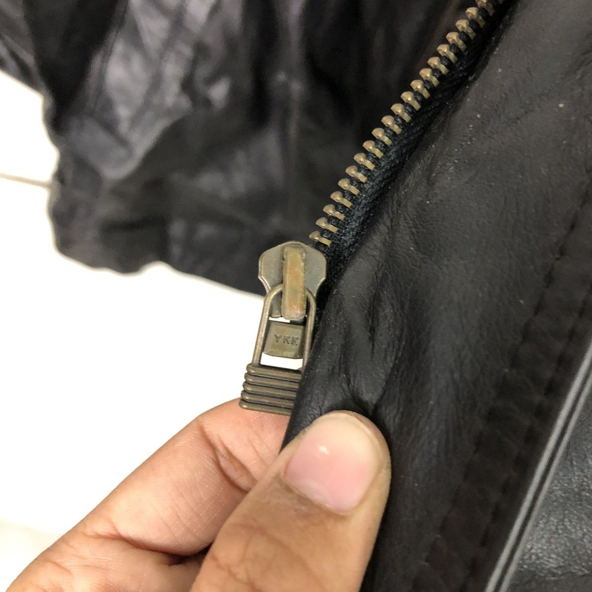 Japanese Brand 🔥VINTAGE BIKER LEATHER JACKET DURANTE BLANKET ISSEY MIYAKE Size US L / EU 52-54 / 3 - 18 Thumbnail