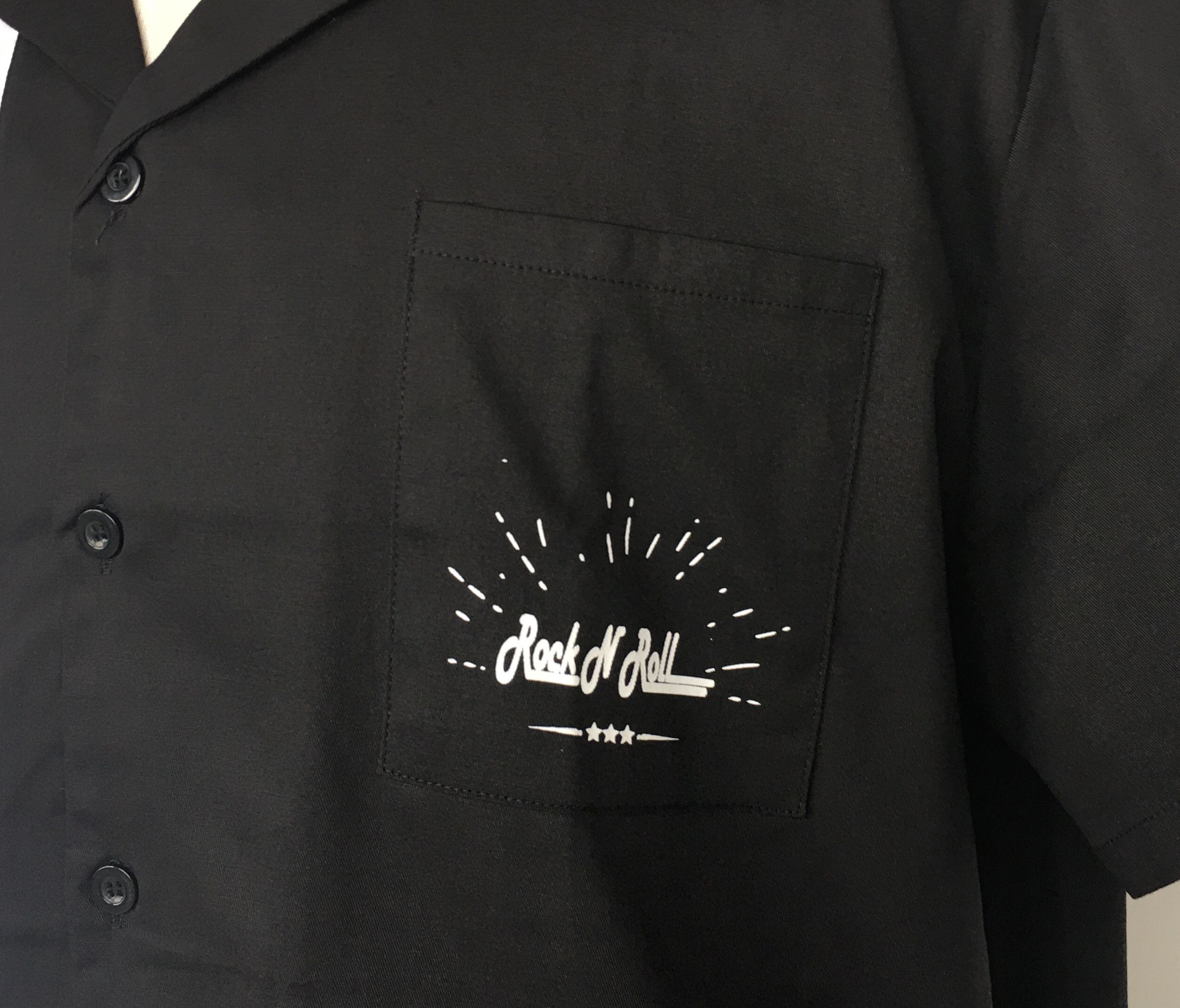 Other Black Shirts,Short Sleeves,"RNR" Print On The Pocket Size US XXL / EU 58 / 5 - 7 Thumbnail
