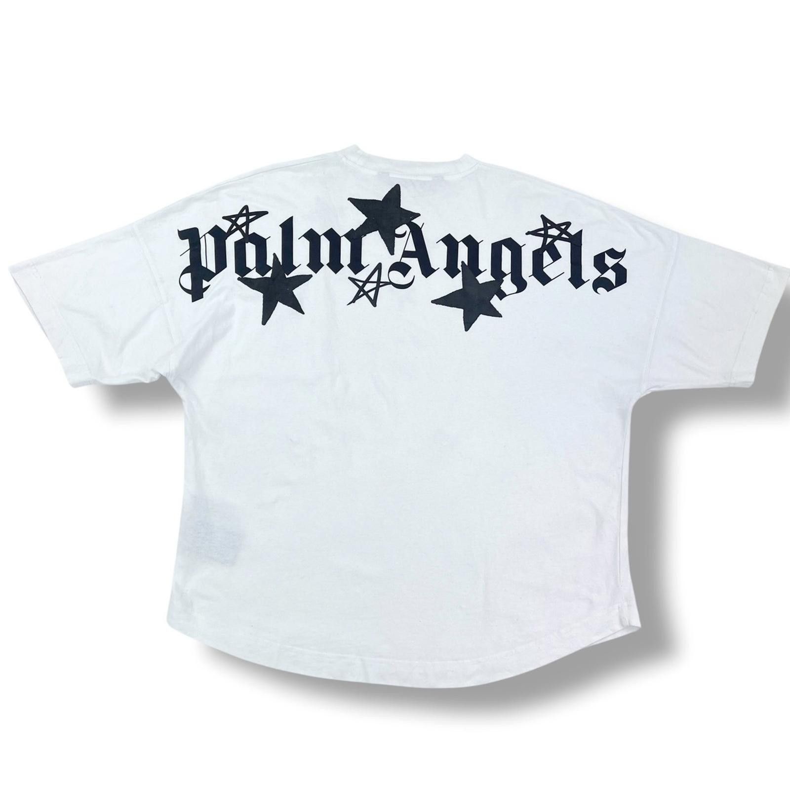 Palm Angels Palm Angels Star Print White T Shirt Size US M / EU 48-50 / 2 - 2 Thumbnail