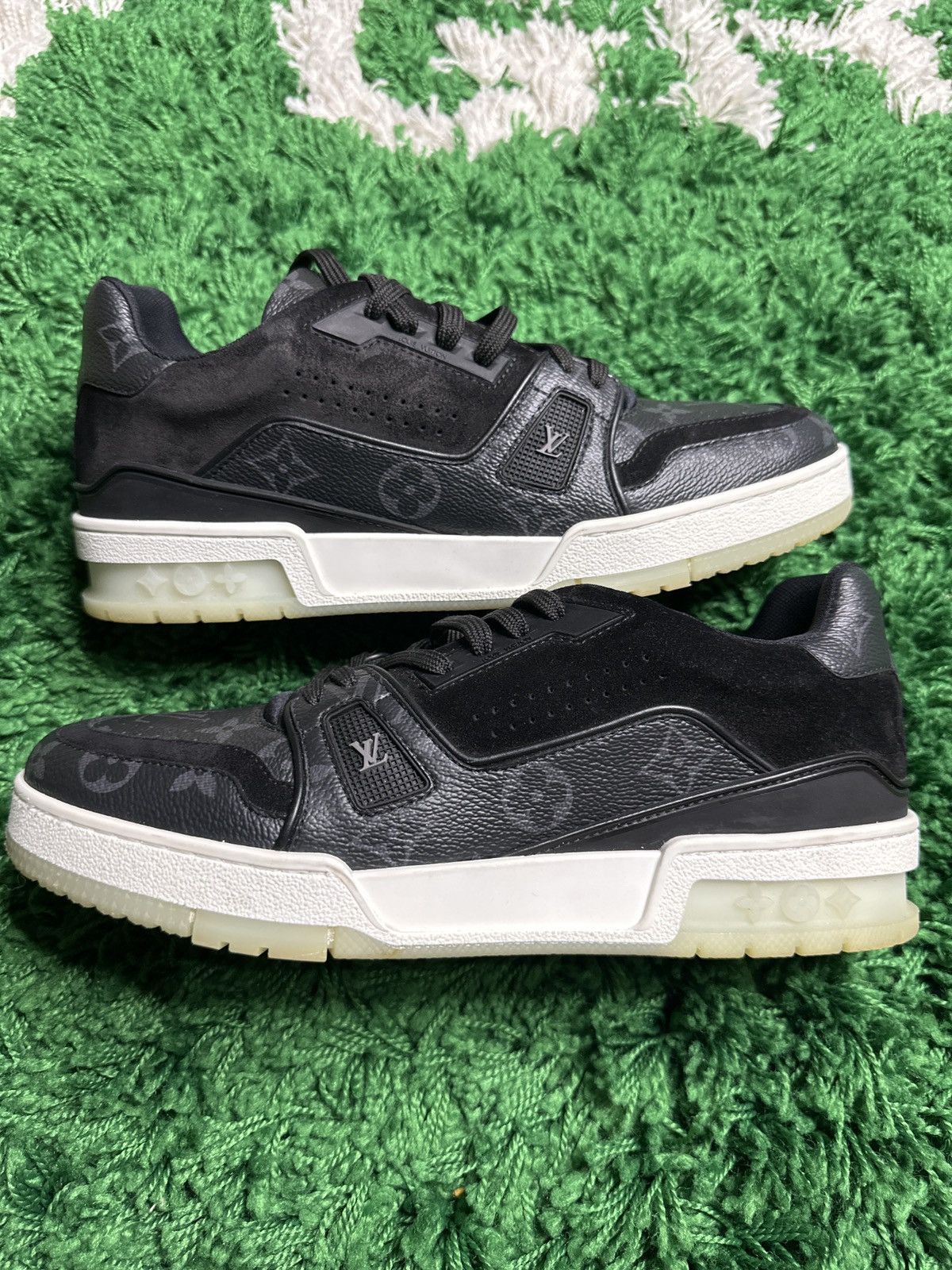 Louis Vuitton Louis Vuitton Black Monogram Trainers Size US 8.5 / EU 41-42 - 1 Thumbnail