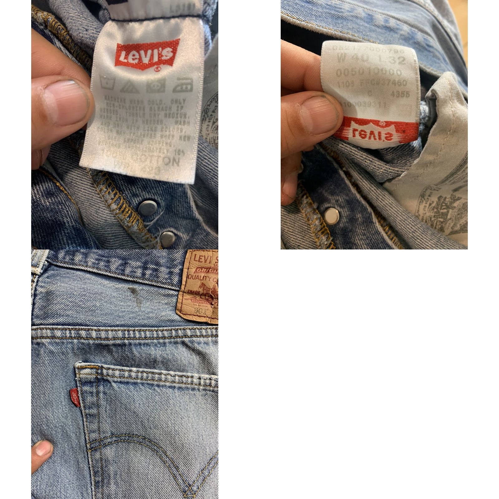 Levi's Levi's 501 Distressed Blue Jeans Mens Straight Leg Size 36 X 30 Size US 36 / EU 52 - 8 Thumbnail