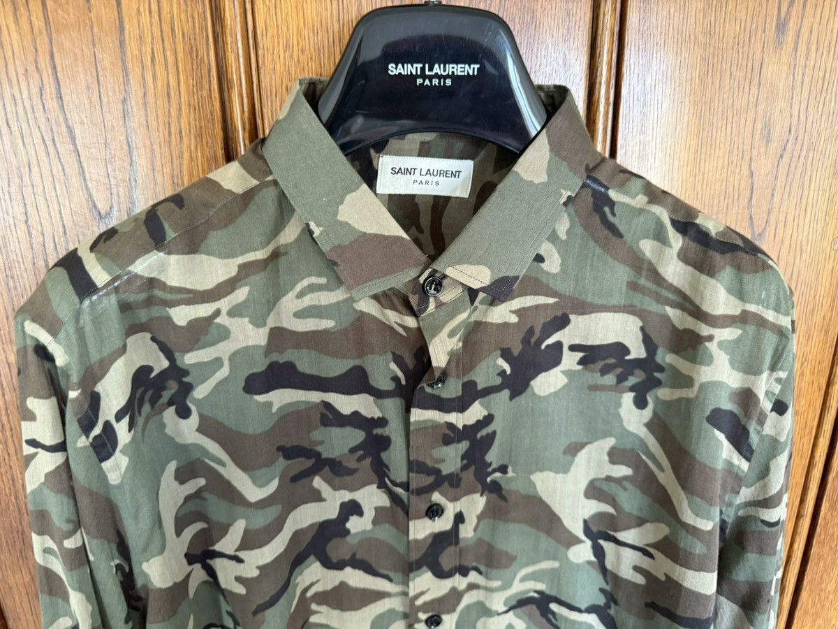 Saint Laurent Paris SS16 Saint Laurent camouflage camo shirt 😍 Hedi Slimane 41 Size US L / EU 52-54 / 3 - 10 Thumbnail