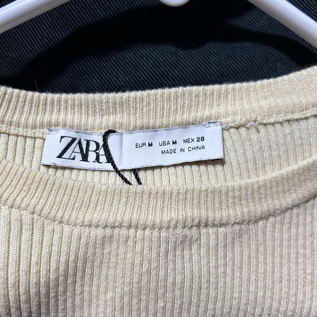 Zara Zara ribbed long sleeved top Size S / US 4 / IT 40 - 4 Thumbnail