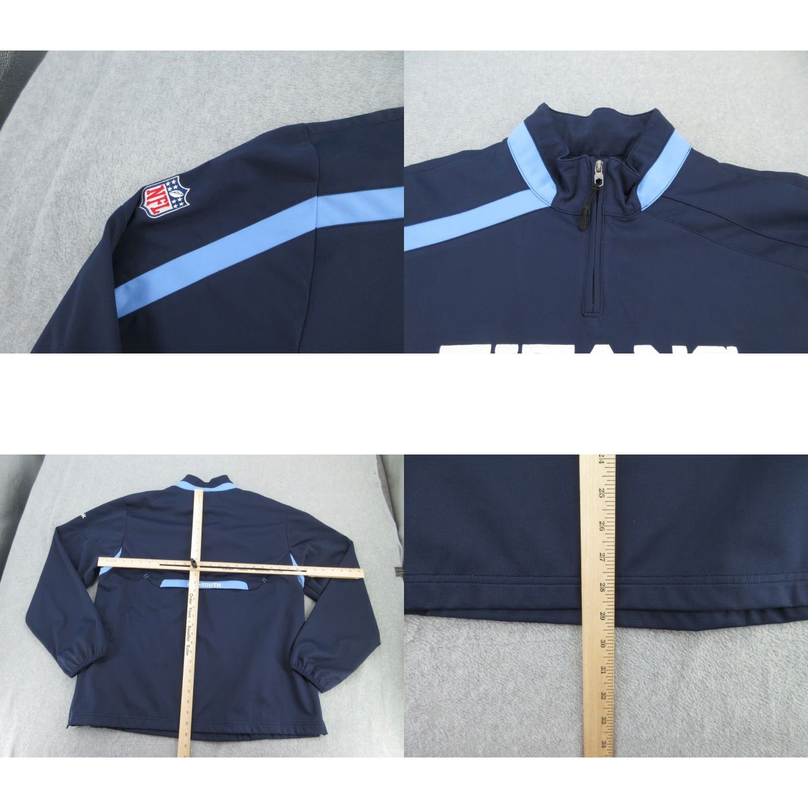 Reebok ~ NFL Titans ~ Logo selling Zip up Jacket With pockets Large