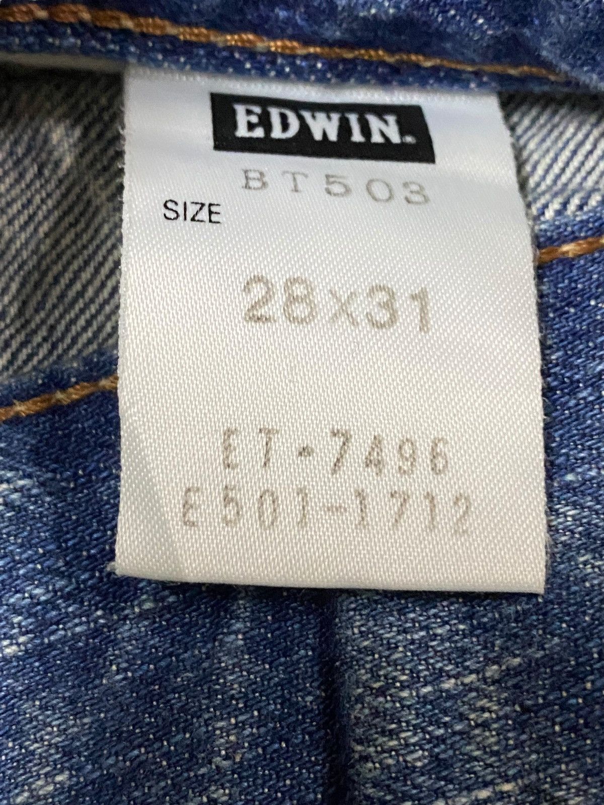 Japanese Brand Vintage Edwin 503 Faded Wash Paint Splatter Distressed Jeans Size US 31 - 20 Thumbnail