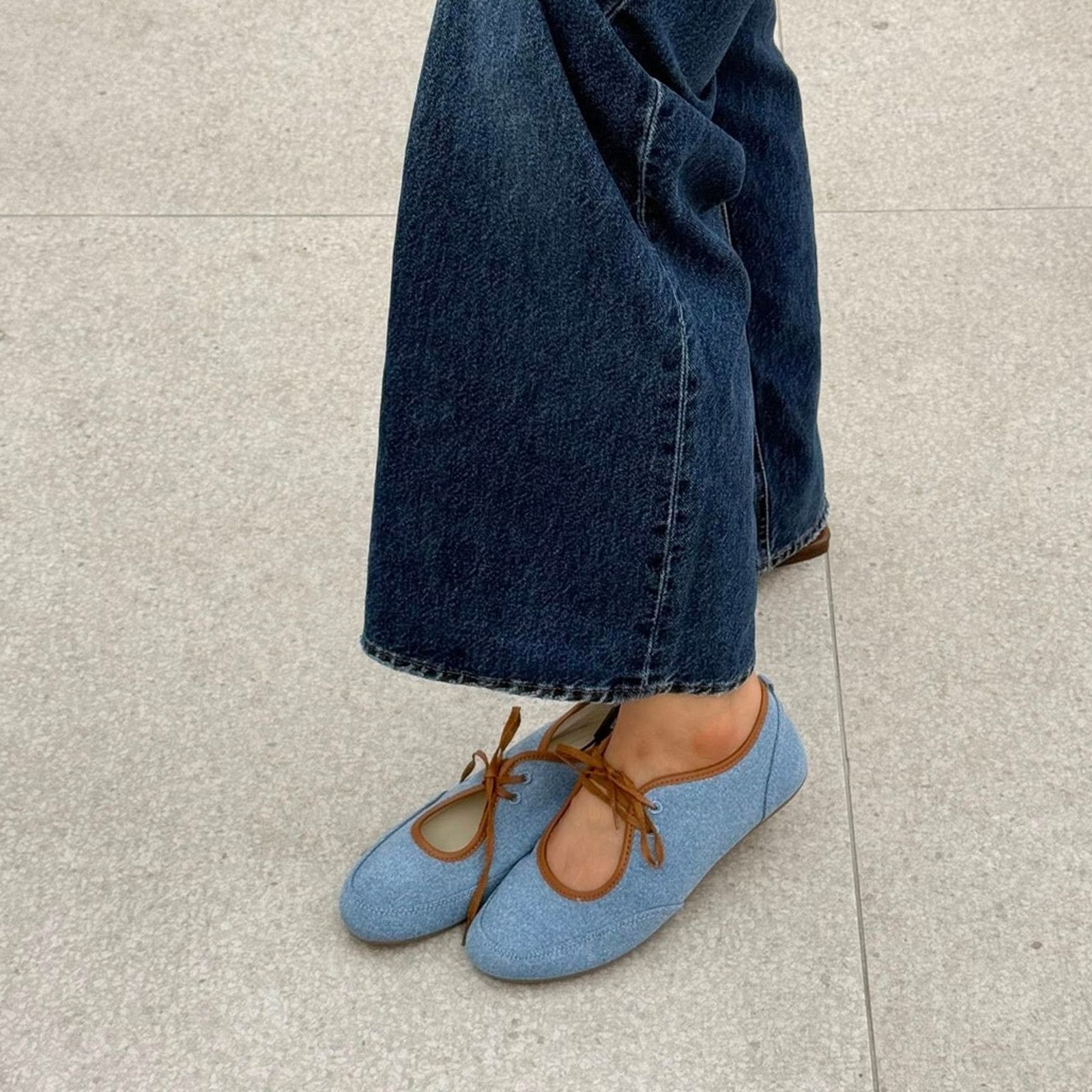 Zara ZARA Contrasting Ballet Flats NWT Size US 9 / IT 39 - 9 Thumbnail