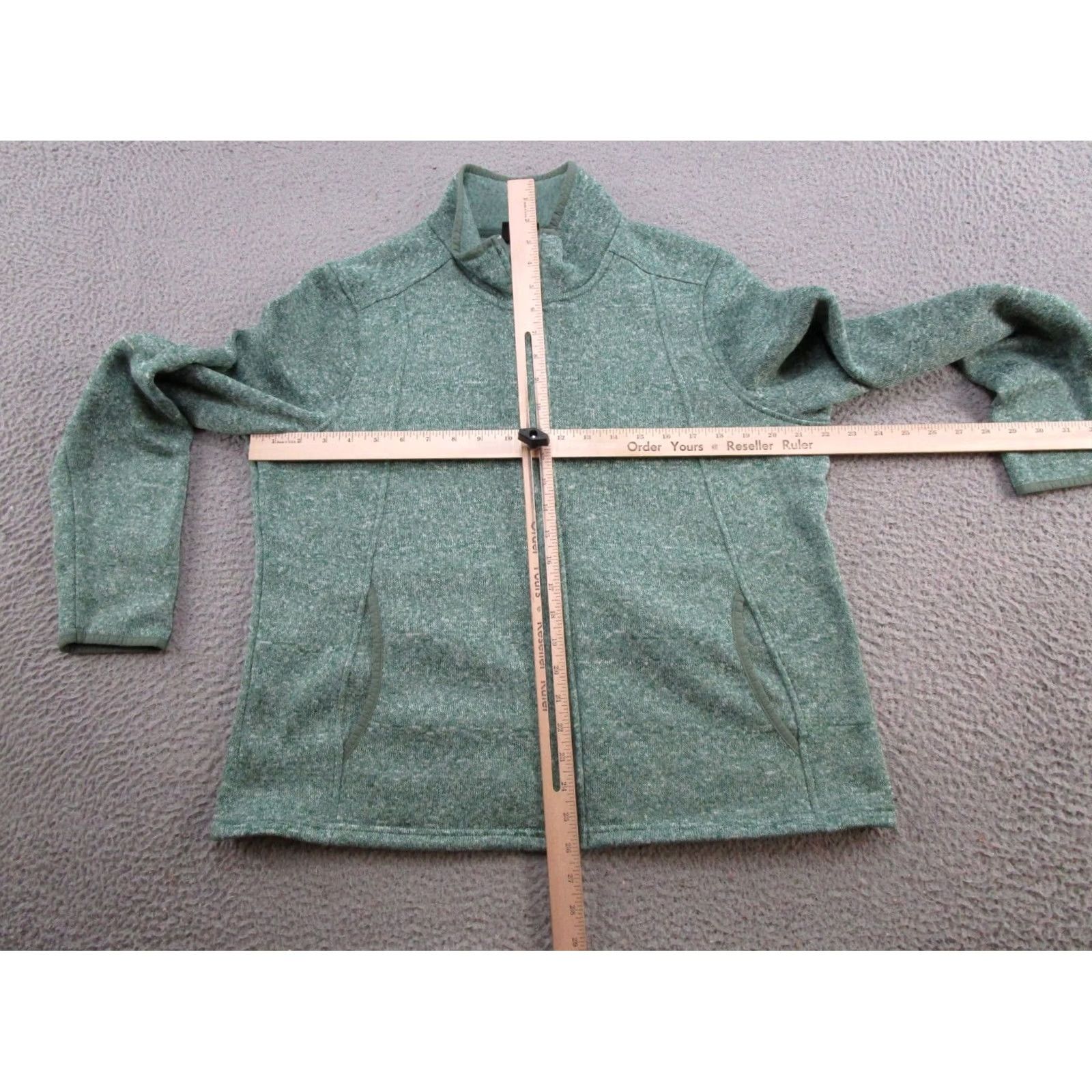 Eddie Bauer Eddie Bauer Womens Heather Green Full Zip Lightweight Jacket - XL Outdoors - Casual Travel Size XL / US 12-14 / IT 48-50 - 4 Thumbnail