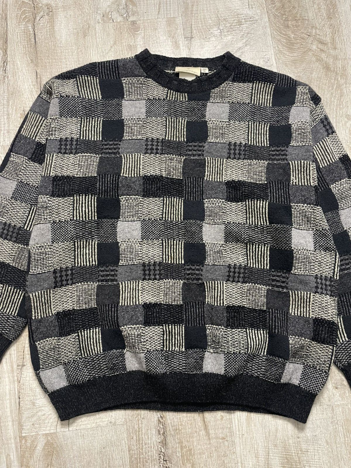 Ermenegildo Zegna Ermenegildo Zegna Knitwear Rhomb Wool Crew neck sweater Size US XL / EU 56 / 4 - 9 Thumbnail