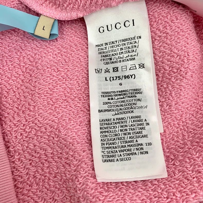Gucci Gucci Pink banana cat letter print cotton round-neck long- Size L / US 10 / IT 46 - 7 Thumbnail