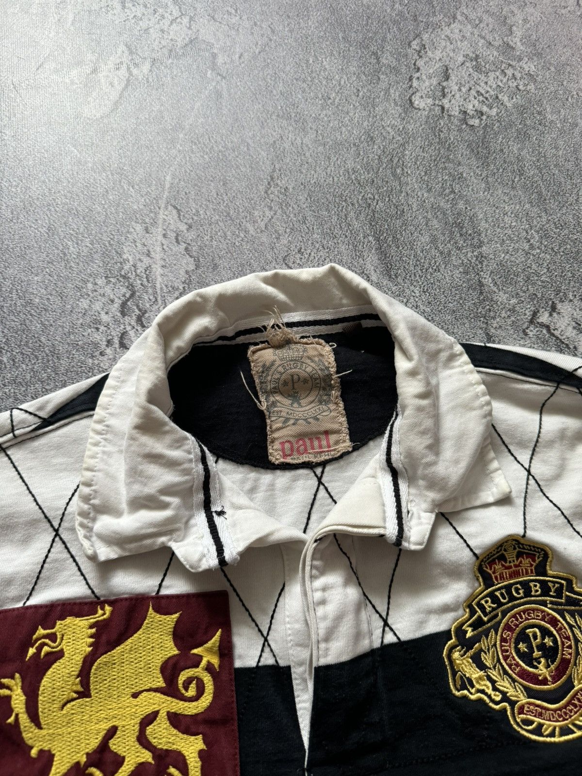 Designer × Vintage Paul kehl M striped big logo rugby 🏉 jersey sweatshirt 00s Size US M / EU 48-50 / 2 - 10 Thumbnail