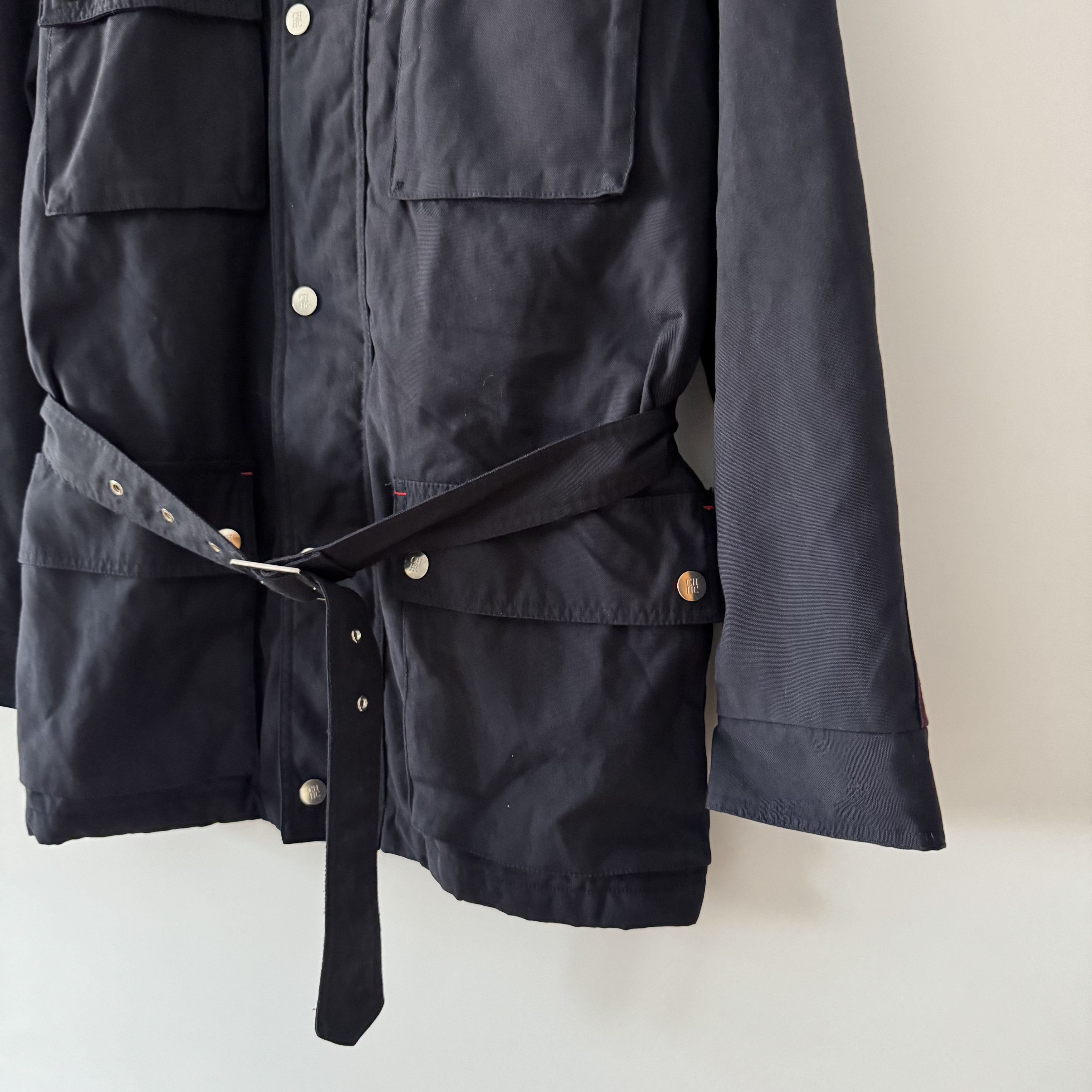 Carolina Herrera Men's Carolina Herrera Navy Blue Belted Motorcycle Jacket Size US M / EU 48-50 / 2 - 11 Thumbnail