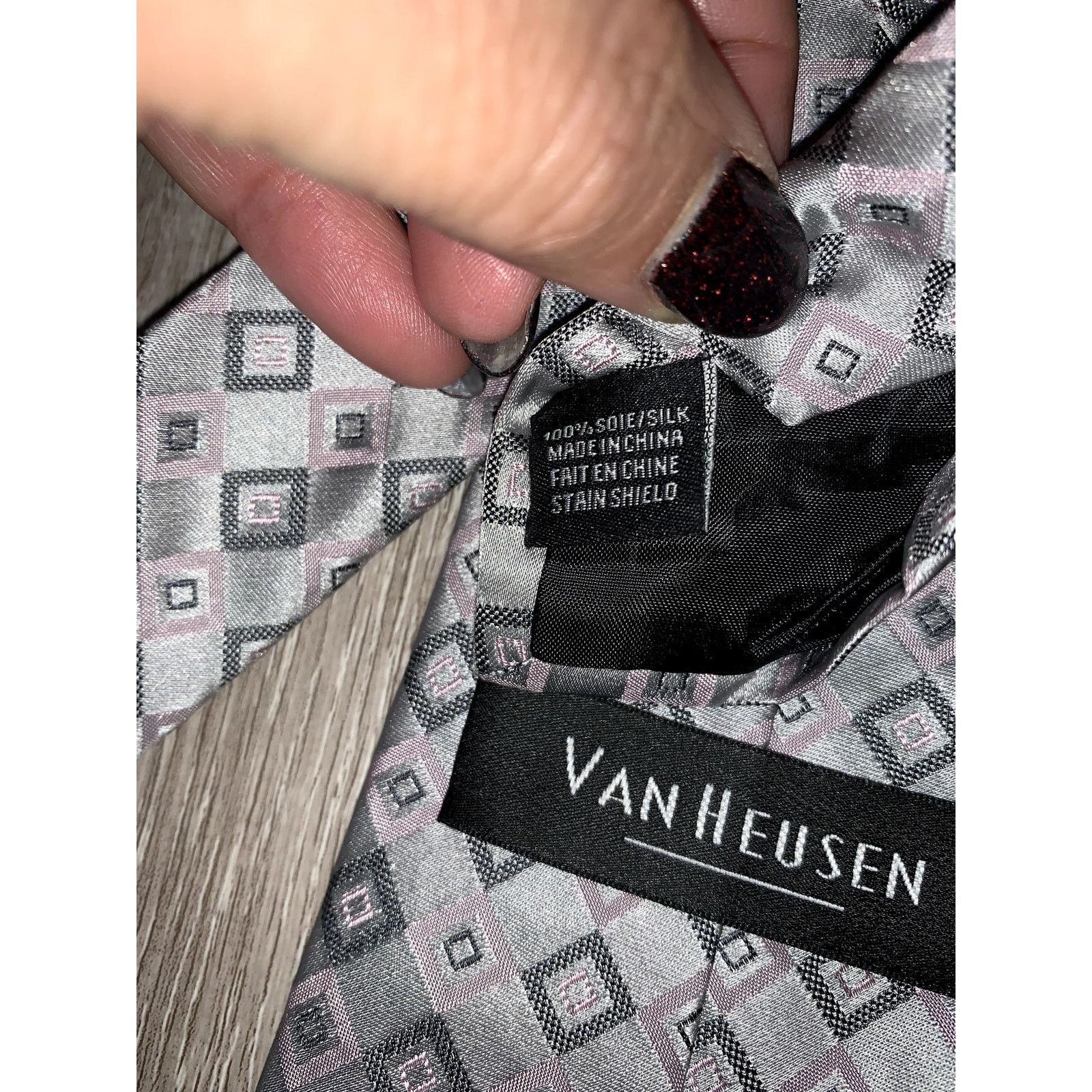 Van Heusen Van Heusen Men's Silk Ties Set of 3 Geometric Designer Size ONE SIZE - 4 Thumbnail